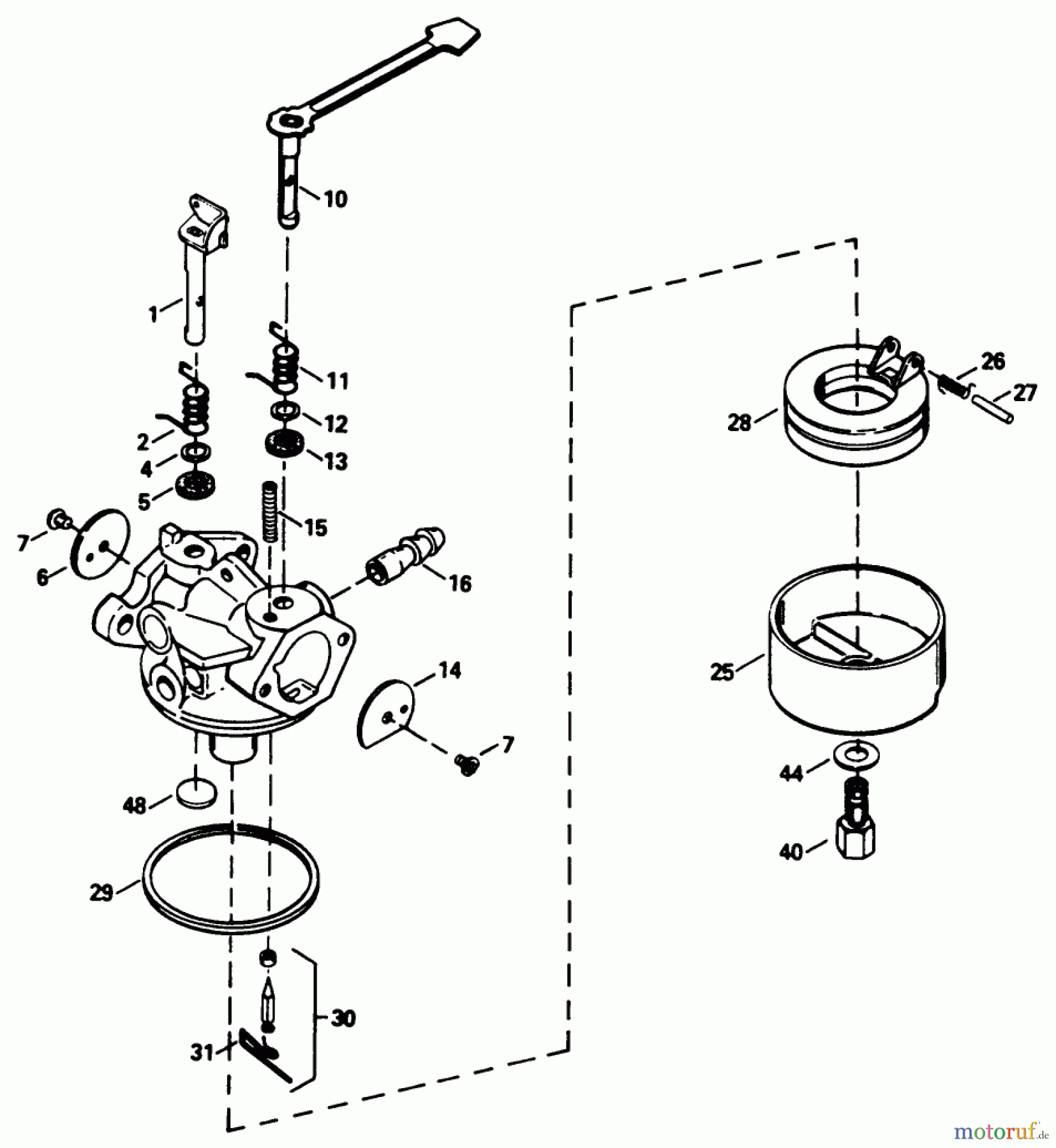  Toro Neu Snow Blowers/Snow Throwers Seite 1 38196 - Toro CCR 1000 Snowthrower, 1993 (3900001-3999999) CARBURETOR NO. 632641