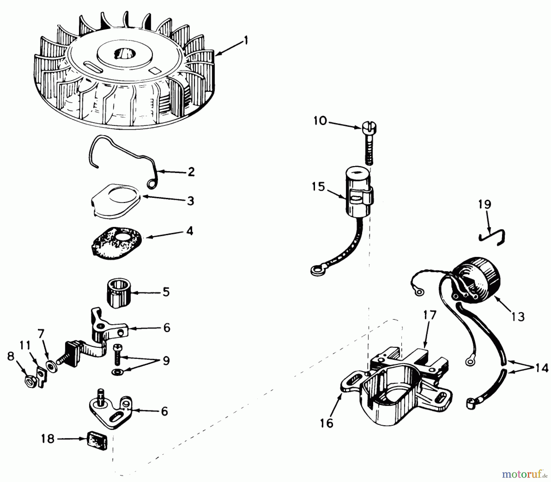 Toro Neu Snow Blowers/Snow Throwers Seite 1 38210 (S-140) - Toro S-140 Snowthrower, 1979 (9000001-9999999) MAGNETO NO. 610794A