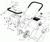 Toro 38210 (S-140) - S-140 Snowthrower, 1980 (0000001-0999999) Ersatzteile UPPER MAIN FRAME
