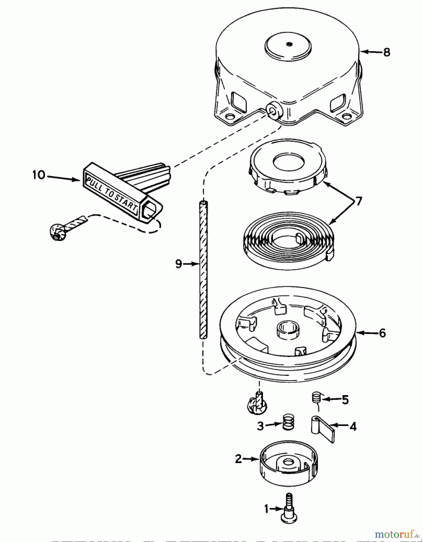  Toro Neu Snow Blowers/Snow Throwers Seite 1 38235 (S-200) - Toro S-200 Snowthrower, 1980 (0000001-0999999) SHROUD & REWIND STARTER NO. 590537 ENGINE MODEL AH520 TYPE 1585A UNIT MODEL 38225 (USED ON UNITS WITH SERIAL NO. 0000001 THRU 02