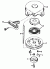 Toro 38235 (S-200) - S-200 Snowthrower, 1983 (3000001-3999999) Ersatzteile SHROUD & REWIND STARTER NO. 590537