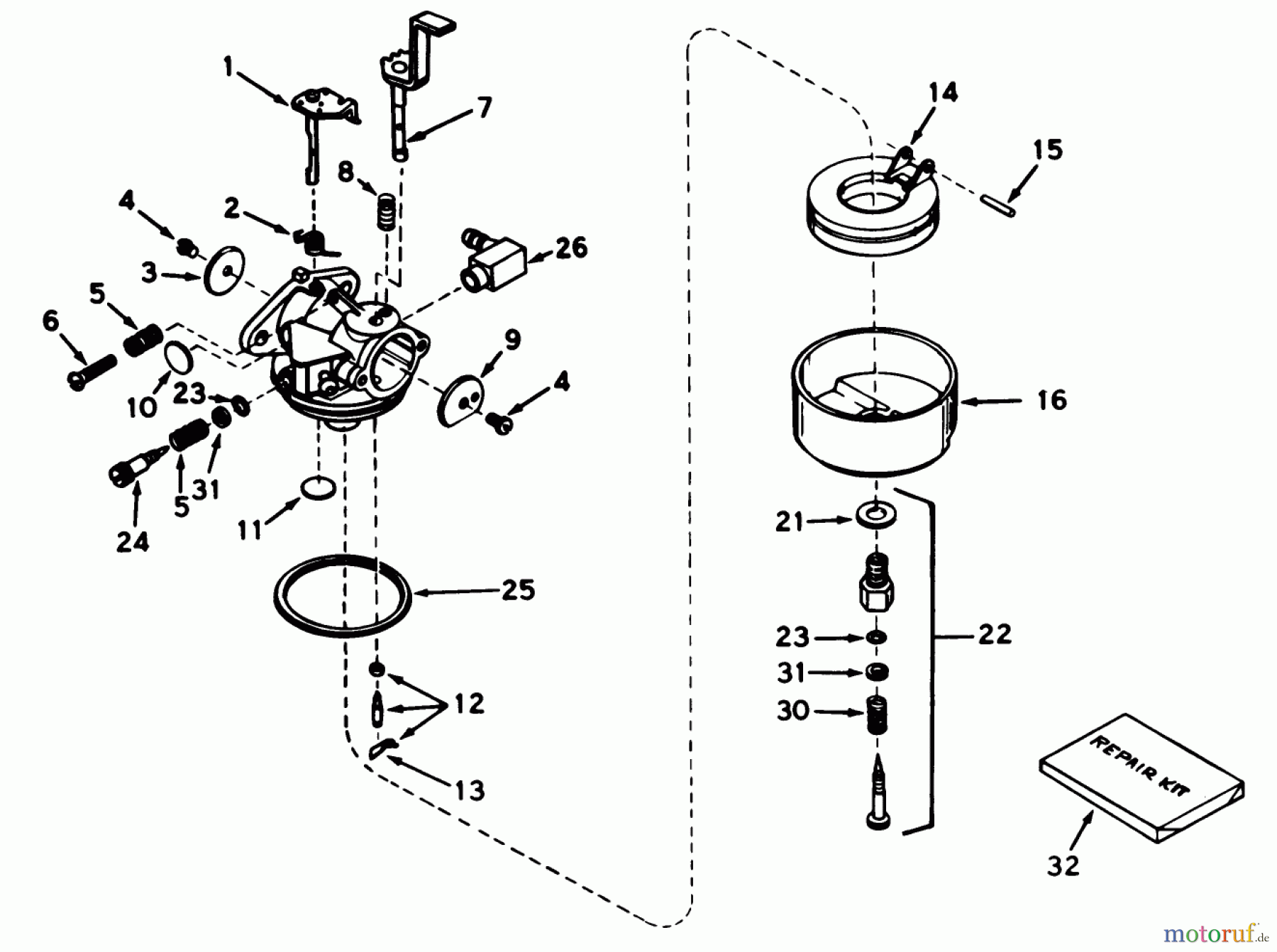 Toro Neu Snow Blowers/Snow Throwers Seite 1 38240 (421) - Toro 421 Snowthrower, 1979 (9000001-9999999) CARBURETOR NO. 631929
