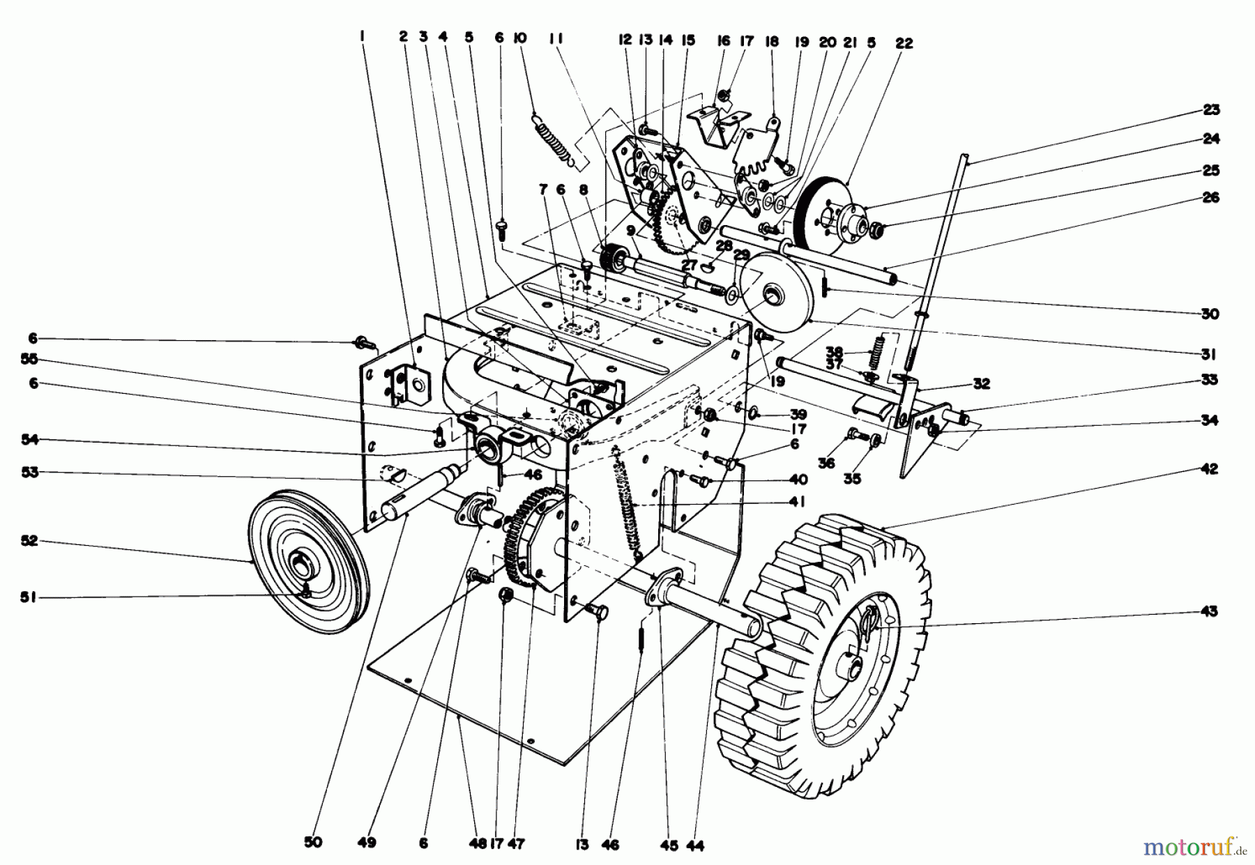 Toro Neu Snow Blowers/Snow Throwers Seite 1 38240 (421) - Toro 421 Snowthrower, 1979 (9000001-9999999) TRACTION ASSEMBLY