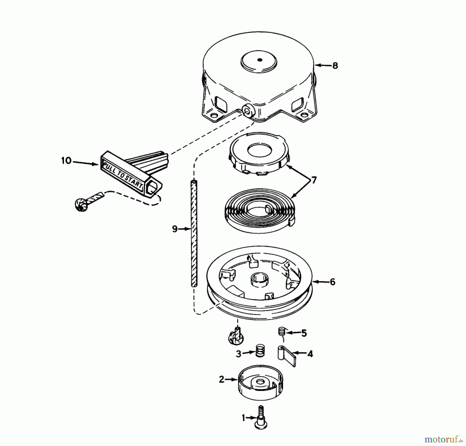  Toro Neu Snow Blowers/Snow Throwers Seite 1 38242 (S-200) - Toro S-200 Snowthrower, 1982 (2000001-2999999) SHROUD & REWIND STARTER NO. 590537 ENGINE TECUMSEH MODEL NO. AH520 TYPE 1602 & 1603A UNIT MODEL NO. 38242 & 38252