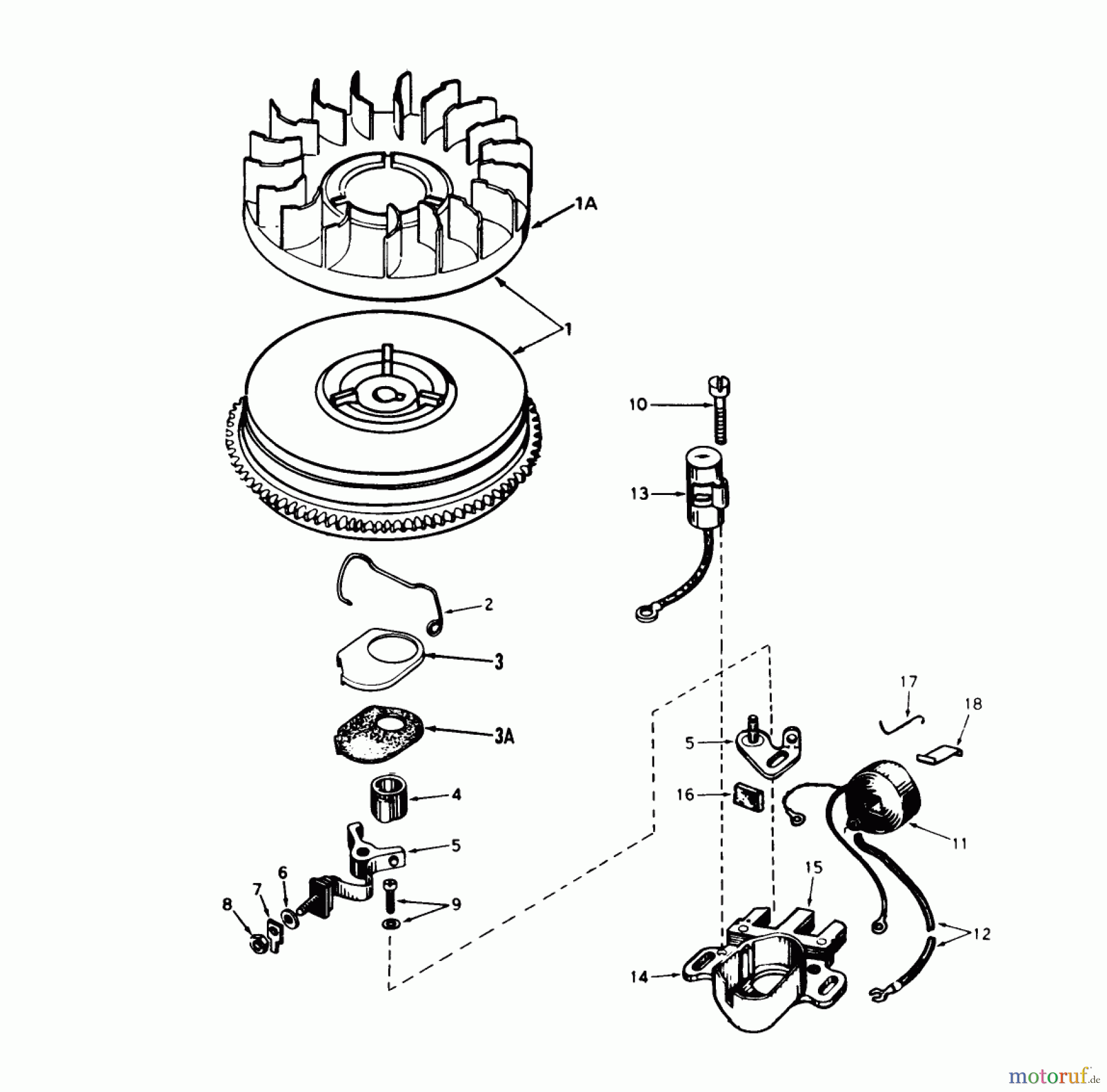 Toro Neu Snow Blowers/Snow Throwers Seite 1 38250 (421) - Toro 421 Snowthrower, 1980 (0000001-0999999) MAGNETO NO. 610944A
