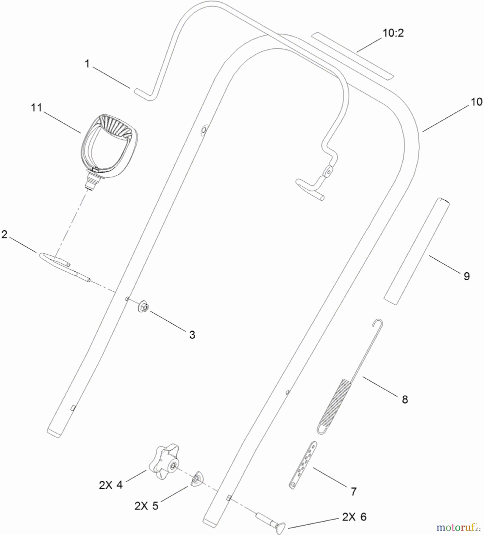  Toro Neu Snow Blowers/Snow Throwers Seite 1 38272 (418 ZR) - Toro Power Clear 418 ZR Snowthrower, 2013 (SN 313000001-313999999) HANDLE ASSEMBLY
