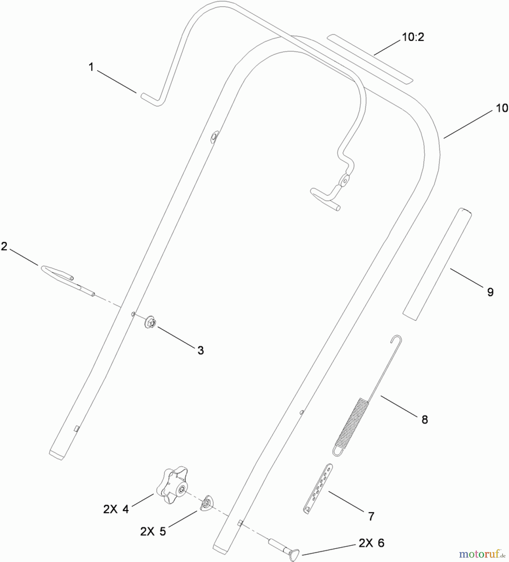 Toro Neu Snow Blowers/Snow Throwers Seite 1 38282 (180) - Toro Power Clear 180 Snowthrower, 2011 (311000001-311003000) HANDLE ASSEMBLY