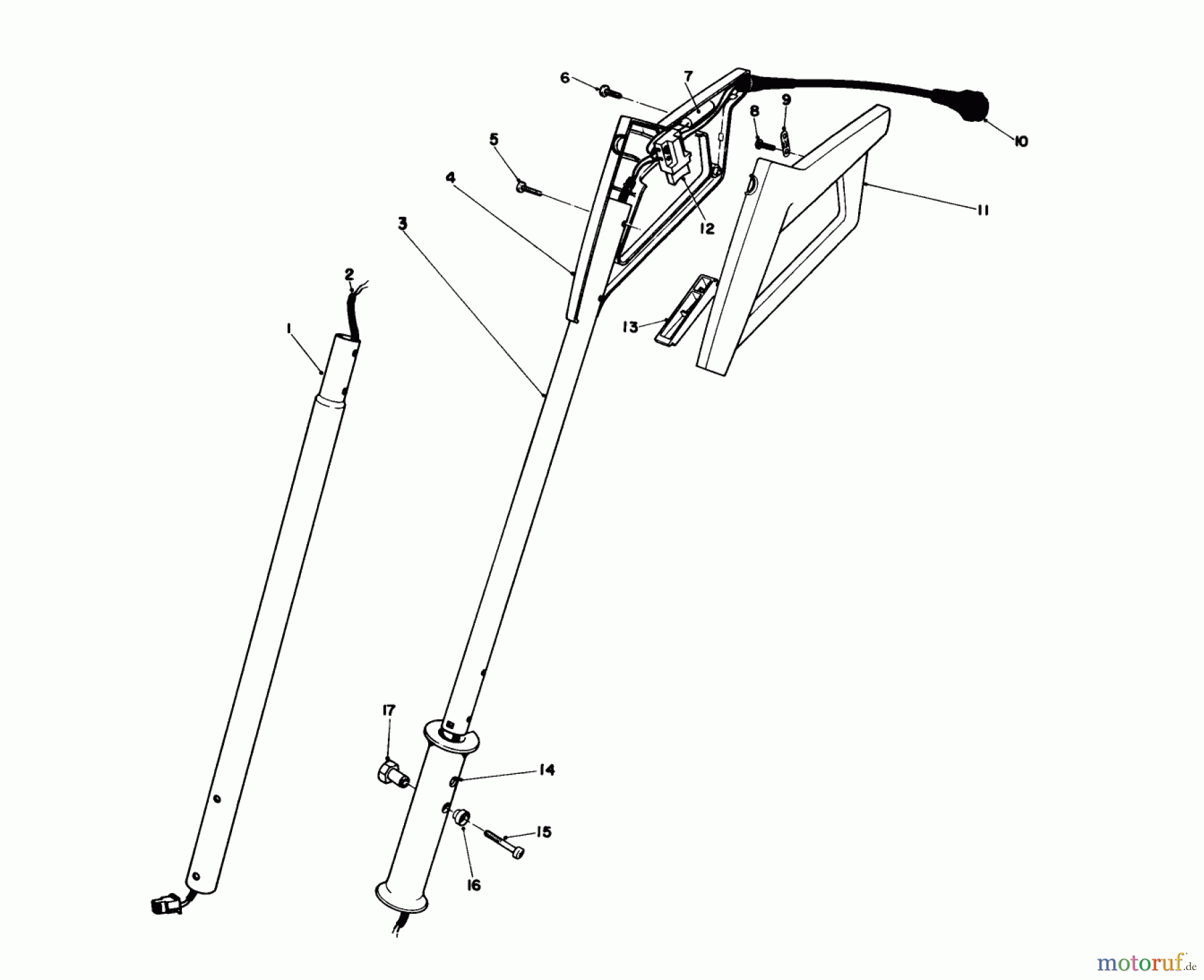 Toro Neu Snow Blowers/Snow Throwers Seite 1 38325 - Toro Power Shovel Snowthrower, 1981 (1000001-1999999) HANDLE ASSEMBLY