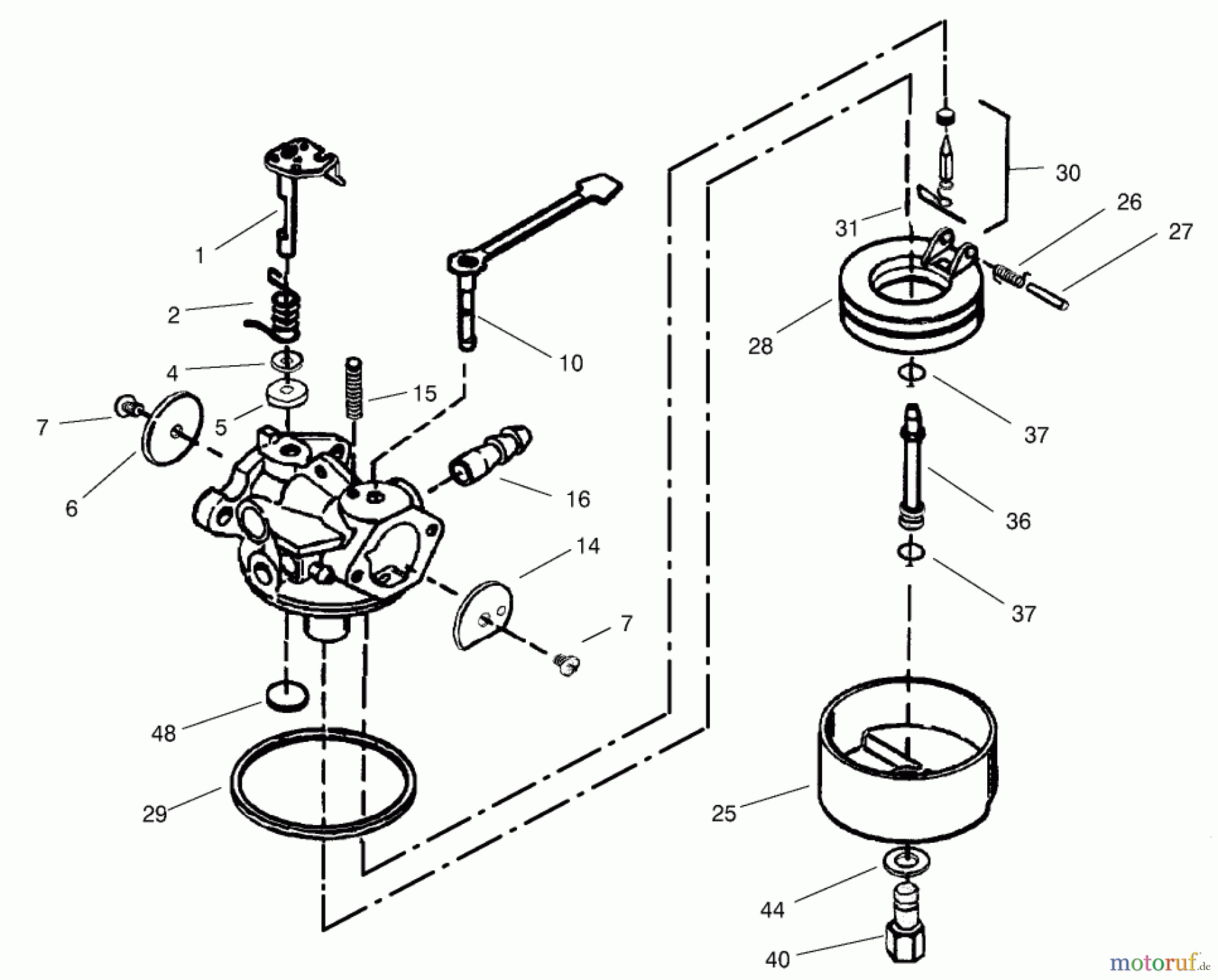  Toro Neu Snow Blowers/Snow Throwers Seite 1 38405 (1000) - Toro CCR 1000 Snowthrower, 2001 (210000001-210999999) CARBURETOR NO. 640086