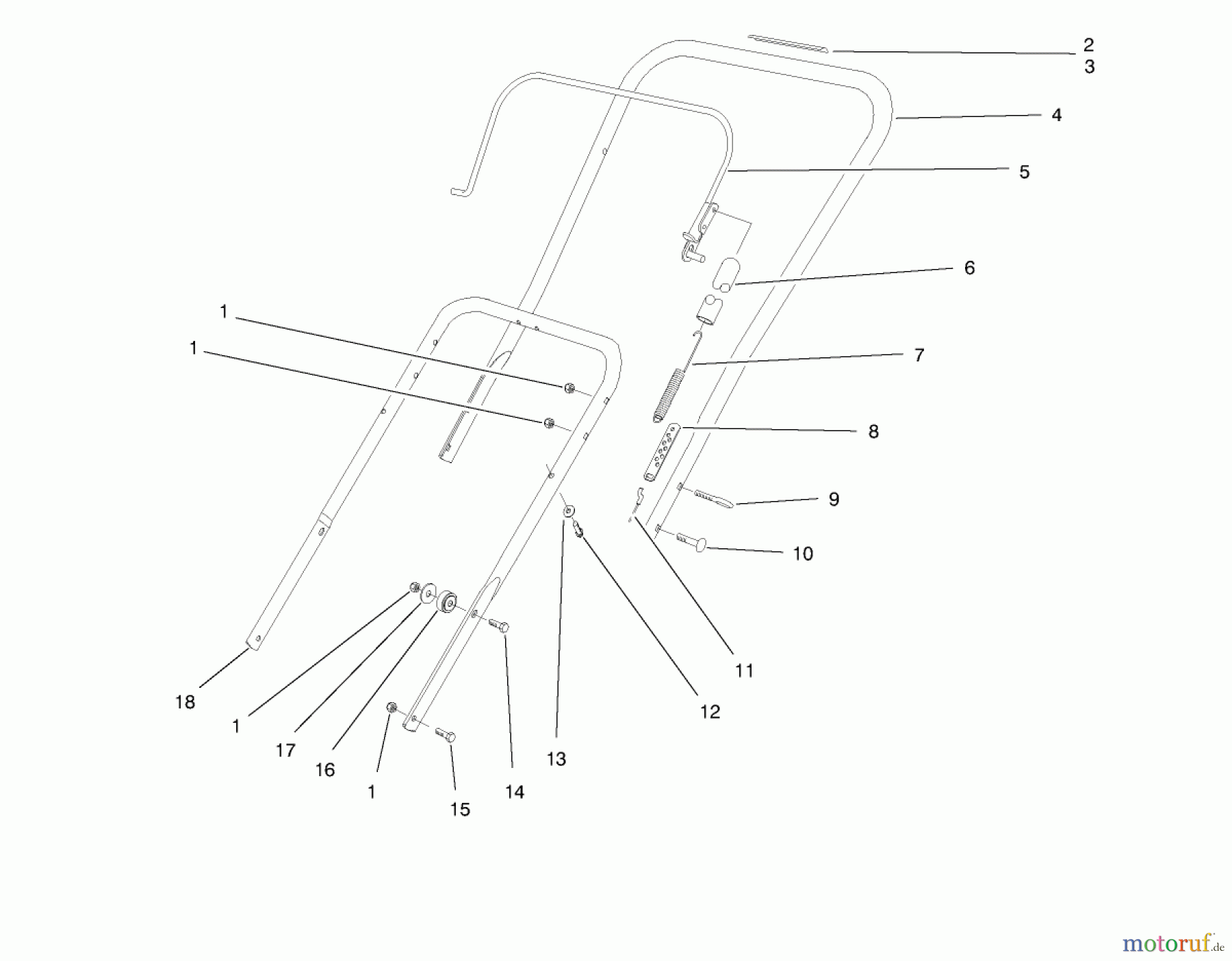 Toro Neu Snow Blowers/Snow Throwers Seite 1 38412 (2400) - Toro CCR 2400 Snowthrower, 1998 (8900001-8999999) HANDLE ASSEMBLY