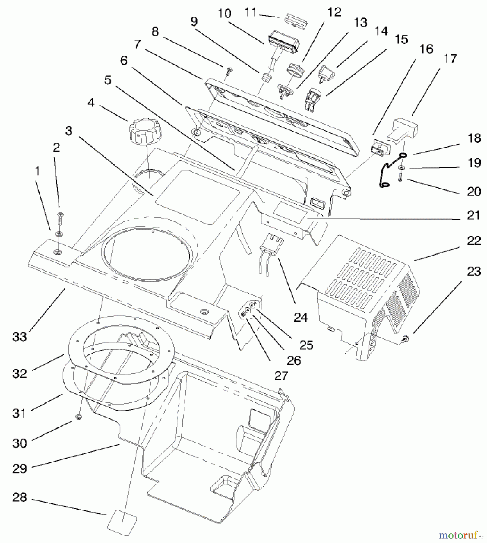 Toro Neu Snow Blowers/Snow Throwers Seite 1 38418 (2400) - Toro CCR 2400 Snowthrower, 1999 (9900001-9999999) SHROUD ASSEMBLY