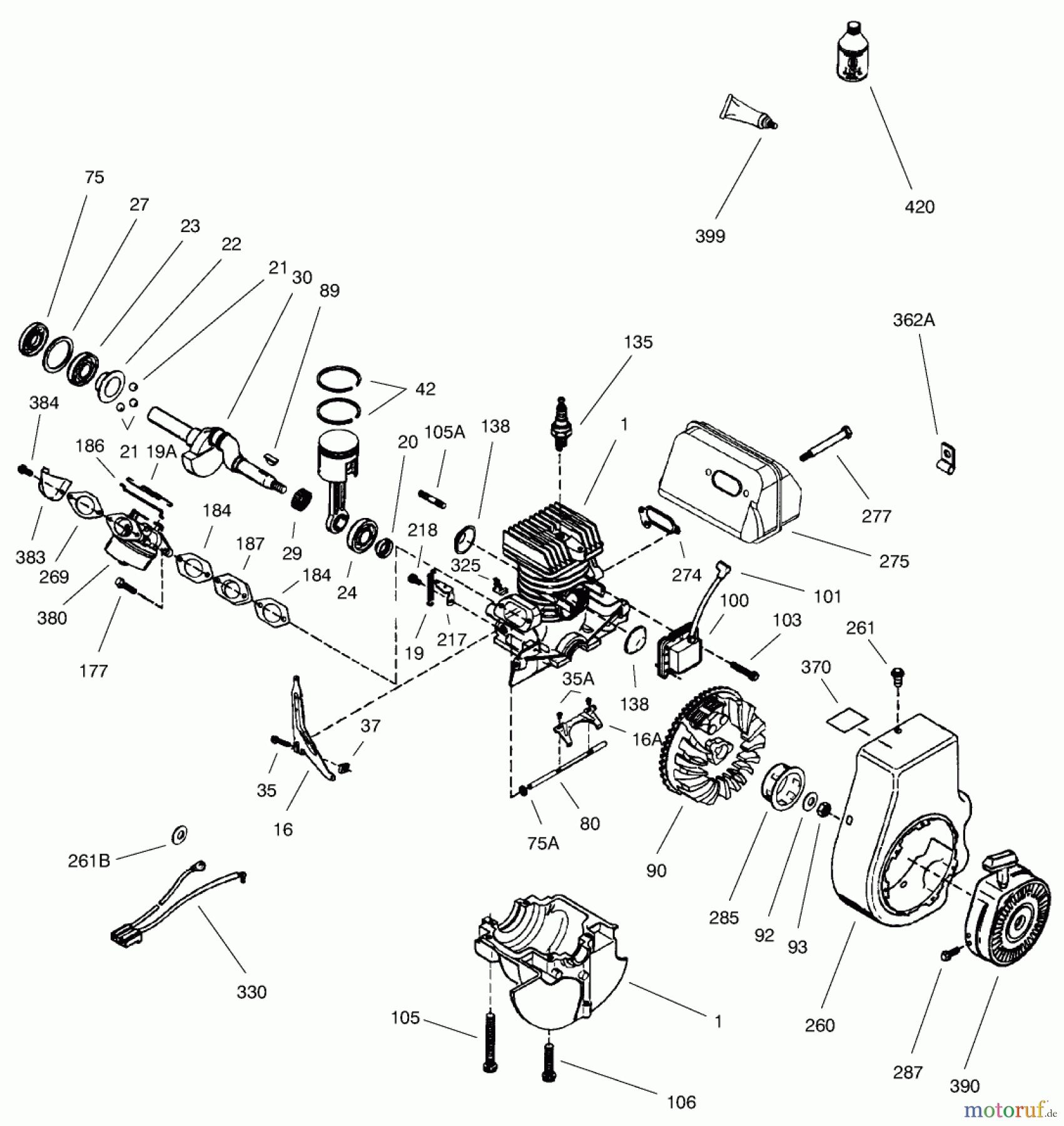  Toro Neu Snow Blowers/Snow Throwers Seite 1 38420 (2500) - Toro CCR 2500 Snowthrower, 1997 (7900001-7999999) ENGINE TECUMSEH MODEL NO. HSK850 TYPE 8313B