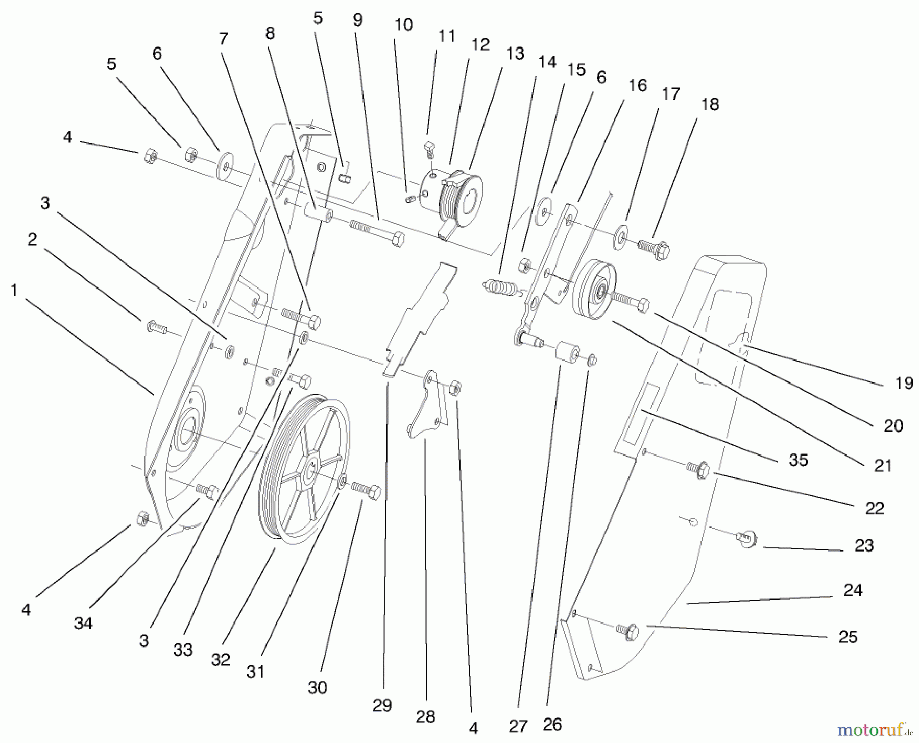 Toro Neu Snow Blowers/Snow Throwers Seite 1 38424 (2500) - Toro CCR 2500 Snowthrower, 1999 (9900001-9999999) SIDE PLATE AND IDLER ASSEMBLY