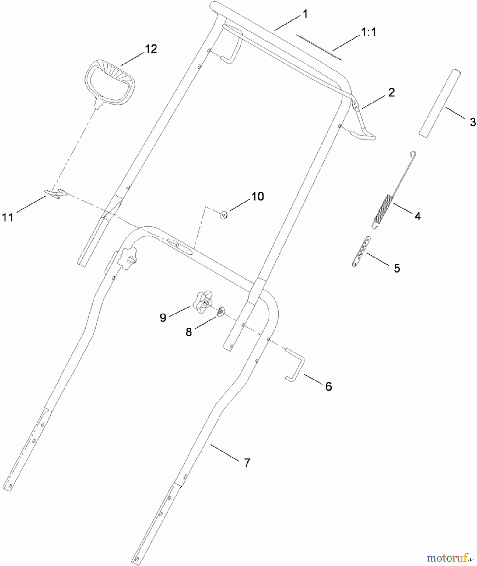 Toro Neu Snow Blowers/Snow Throwers Seite 1 38454 (621 ZE) - Toro Power Clear 621 ZE Snowthrower, 2012 (312000001-312999999) UPPER HANDLE ASSEMBLY