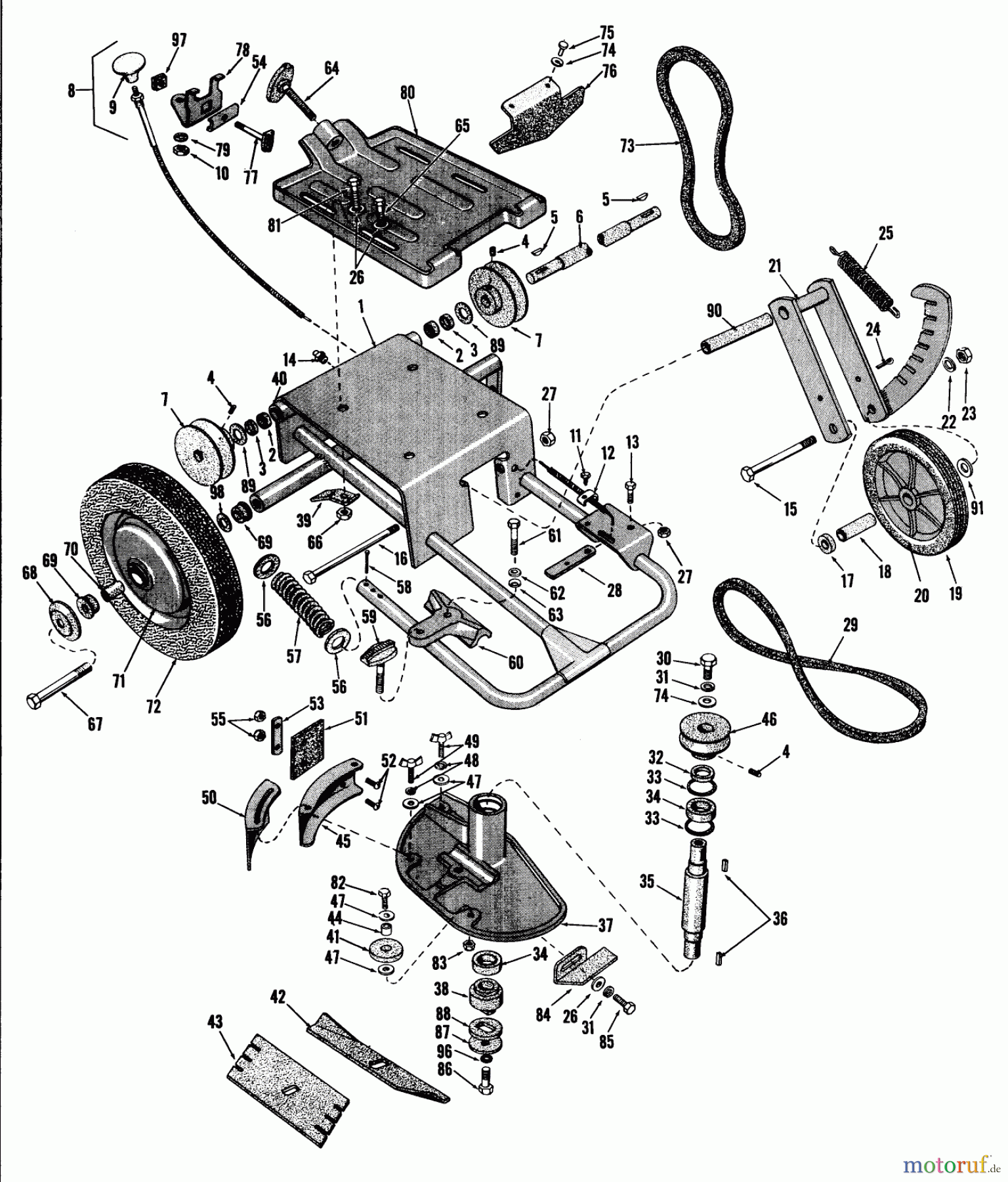 Toro Neu Edgers 41103 - Toro Edger -Trimmer Implement, 1969 (9000001-9999999) ESTATE EDGER-TRIMMER IMPLEMENT