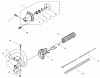 Toro 53030 - 8" Stick Edger, Curved Shaft (53032), 1997 (79000001-79999999) Ersatzteile HANDLE AND CLUTCH ASSEMBLY