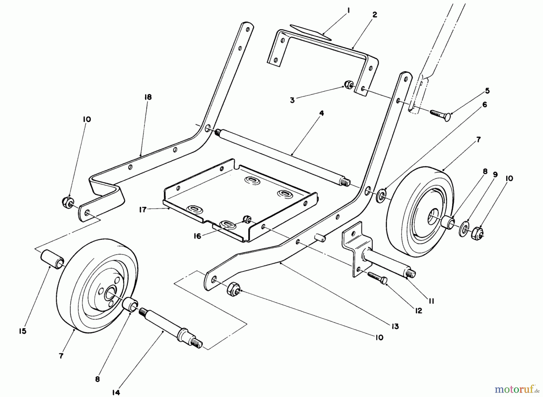 Toro Neu Edgers 58402 - Toro 2 hp Edger, 1984 (4000001-4999999) FRAME ASSEMBLY