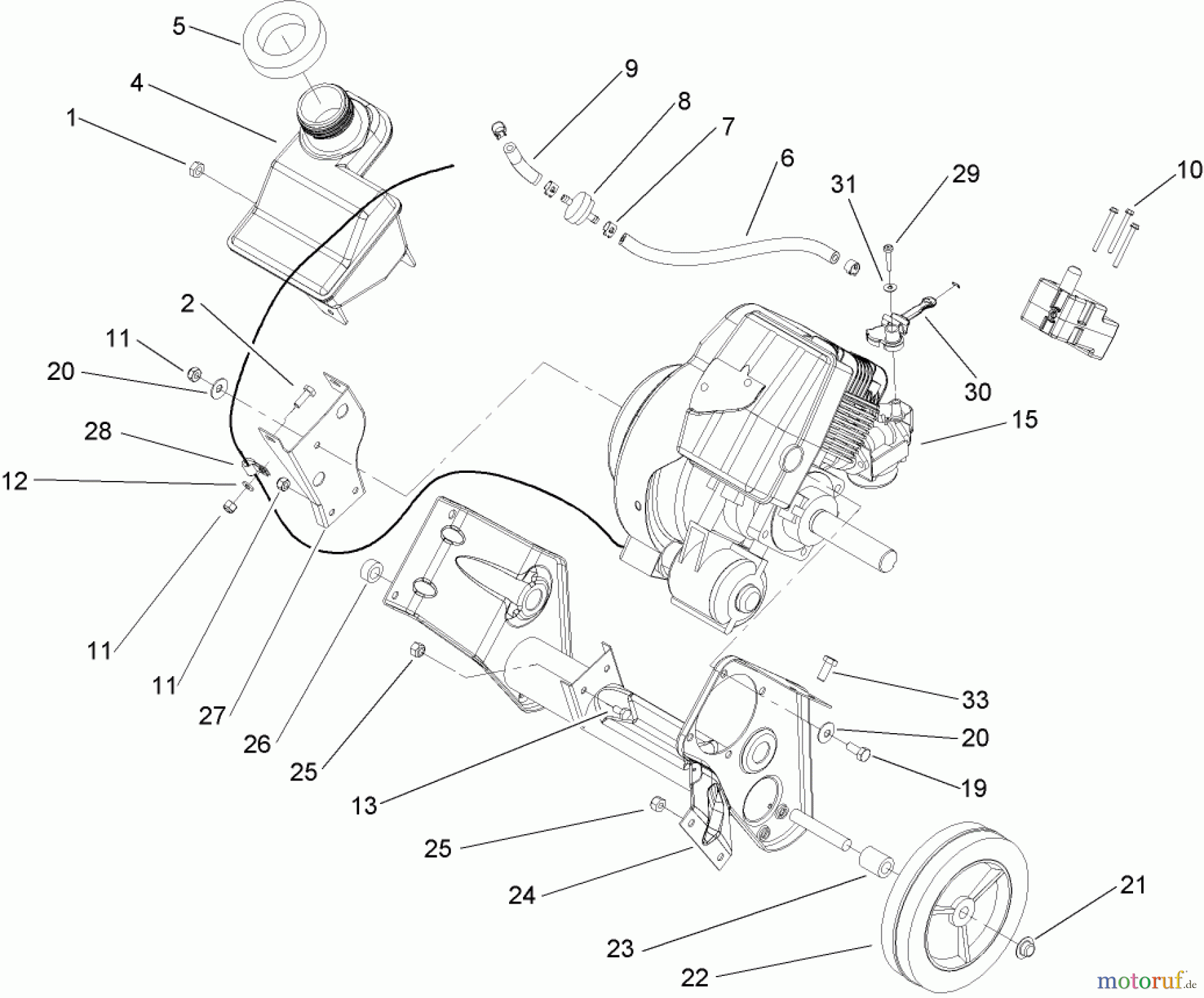  Toro Neu Snow Blowers/Snow Throwers Seite 1 38536 (2450) - Toro CCR 2450 GTS Snowthrower, 2005 (250000001-250999999) ENGINE AND FRAME ASSEMBLY