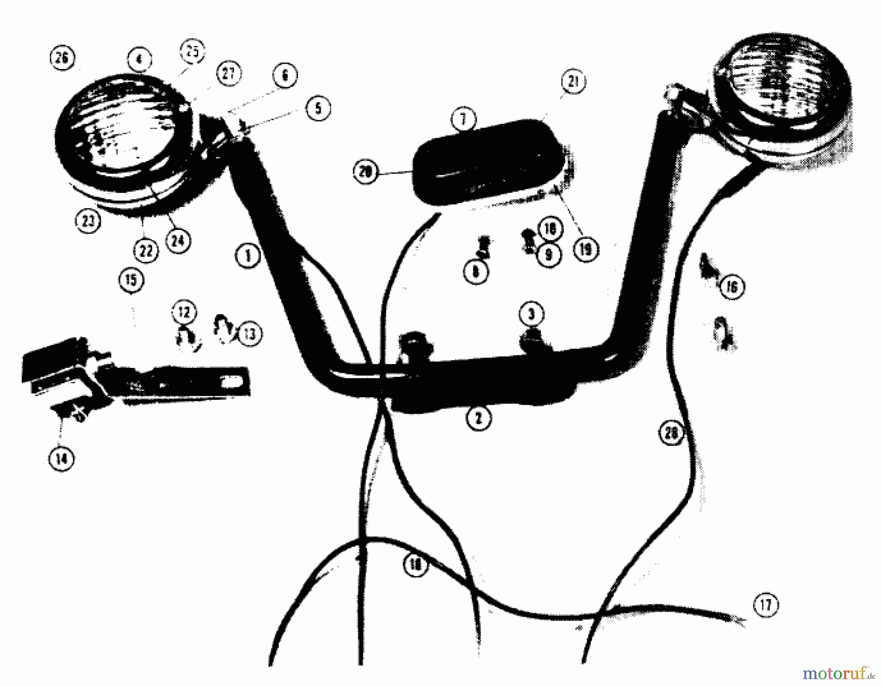 Toro Neu Accessories HY-3 - Toro Hydraulic Lift, 1964 HEAD & TAIL LIGHT HL-5 PARTS LIST