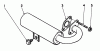 Toro 58410 - 2 hp Edger, 1987 (7000001-7999999) Ersatzteile MUFFLER ASSEMBLY