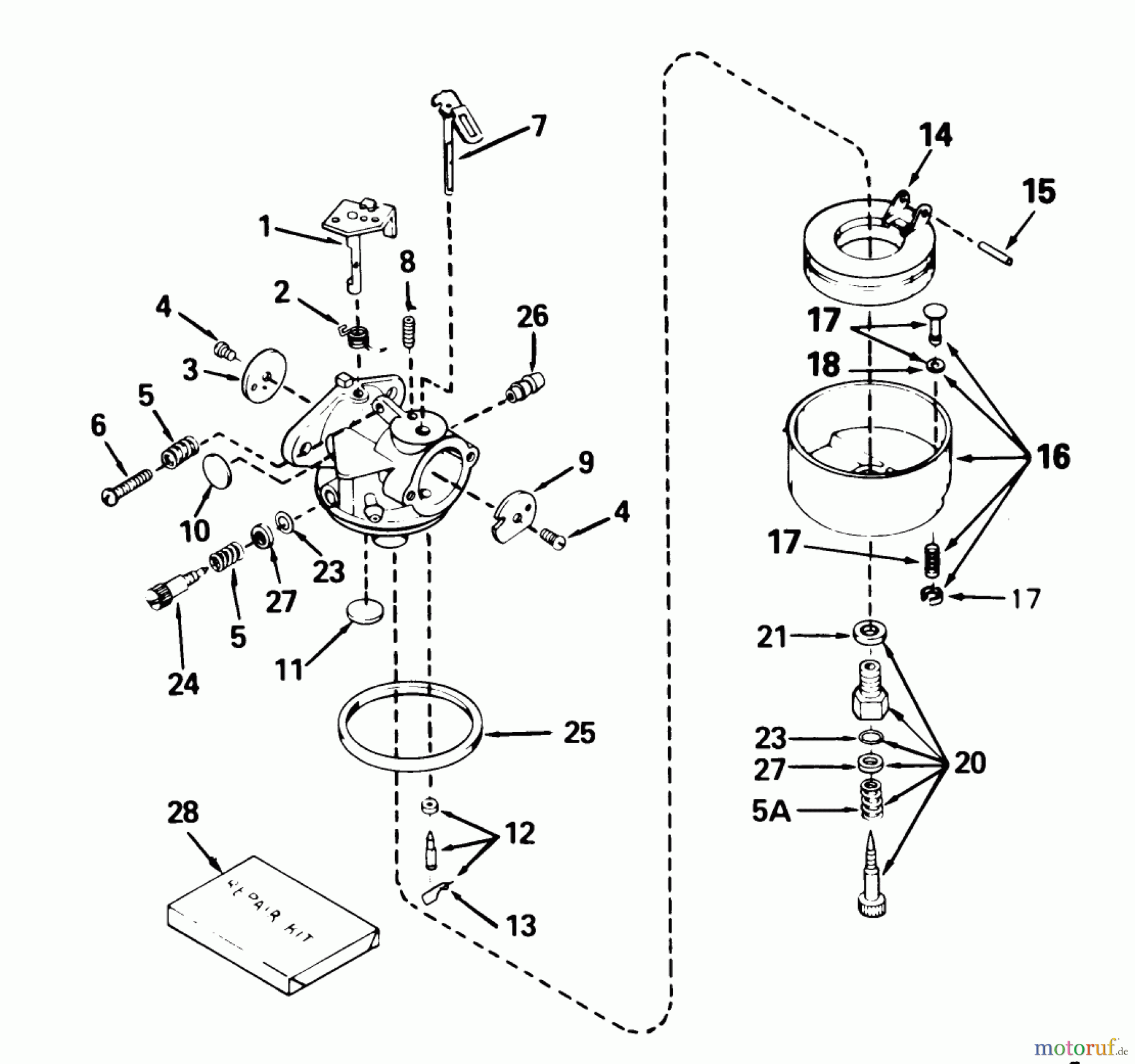  Toro Neu Snow Blowers/Snow Throwers Seite 1 38543 (824) - Toro 824 Power Shift Snowthrower, 1993 (3900001-3999999) CARBURETOR TECUMSEH NO. 632334A