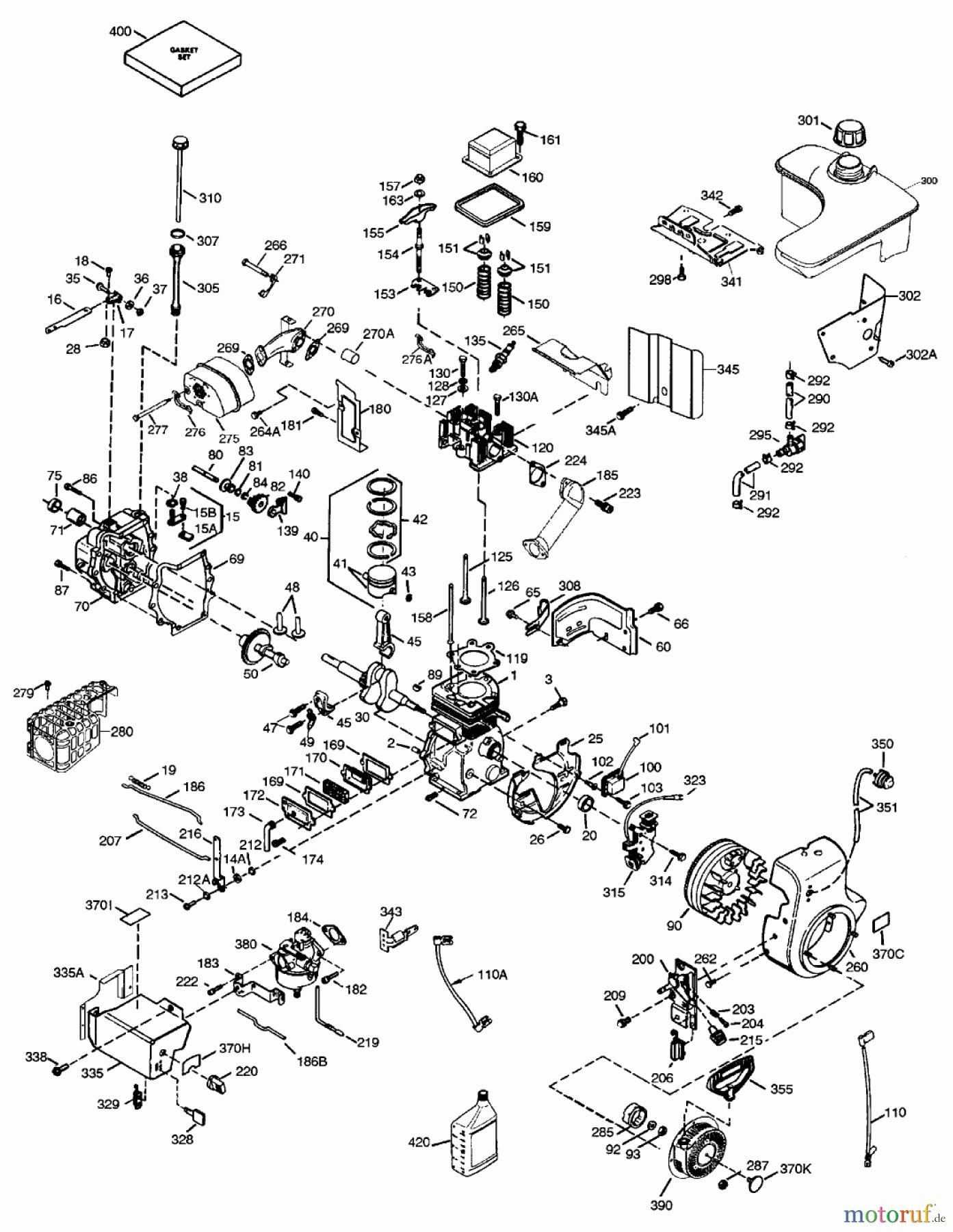  Toro Neu Snow Blowers/Snow Throwers Seite 1 38546 (824) - Toro 824 Power Shift Snowthrower, 1999 (99000001-99999999) ENGINE TECUMSEH MODEL #OHSK80-221201A
