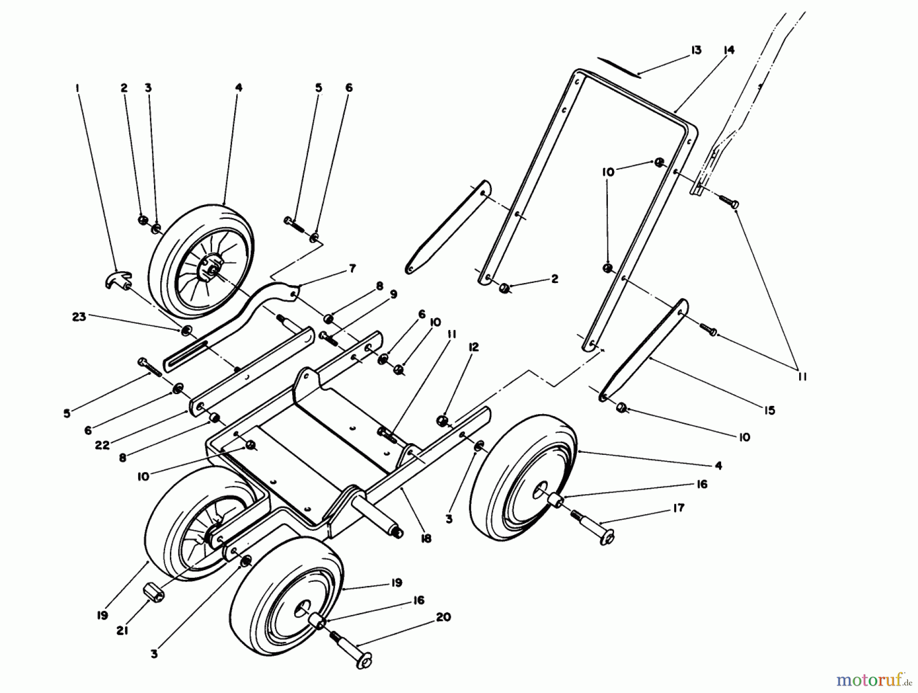 Toro Neu Edgers 58430 - Toro 3.5 hp Edger, 1987 (7000001-7999999) FRAME ASSEMBLY