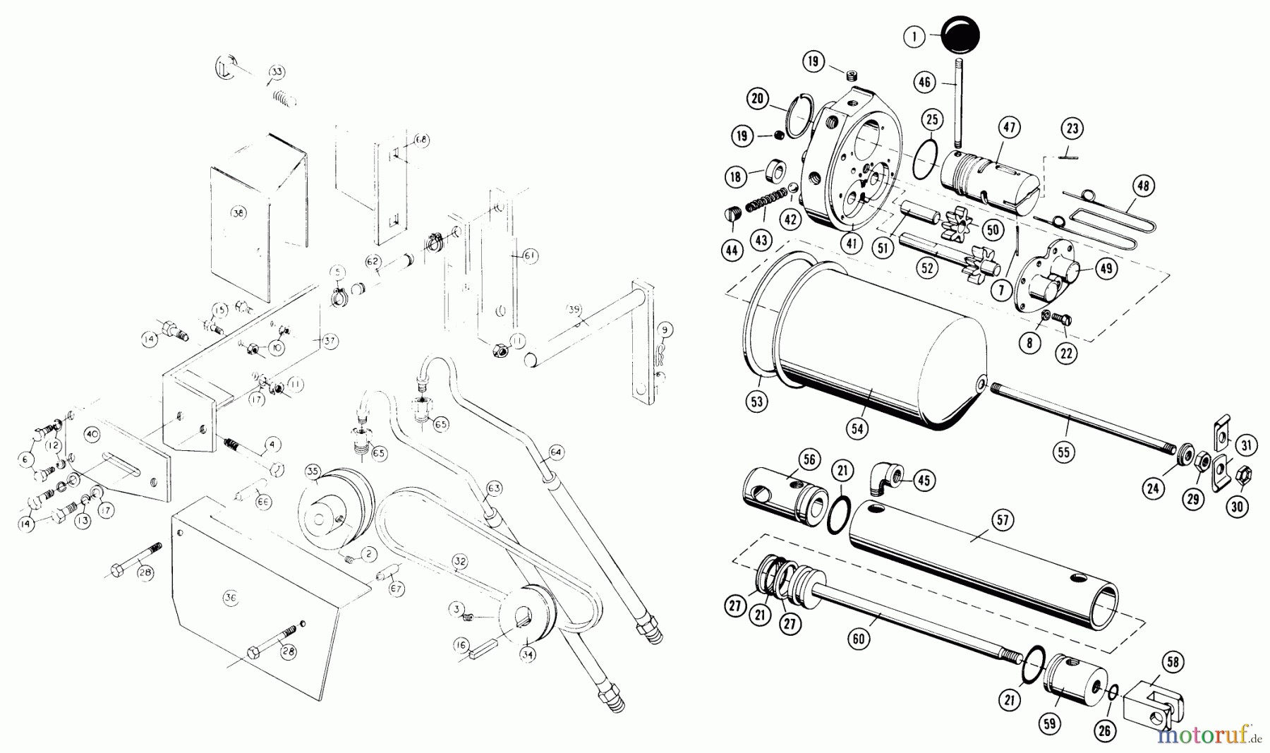 Toro Neu Accessories HY-2 - Toro Hydraulic Lift, 1963 REVISED PARTS LIST