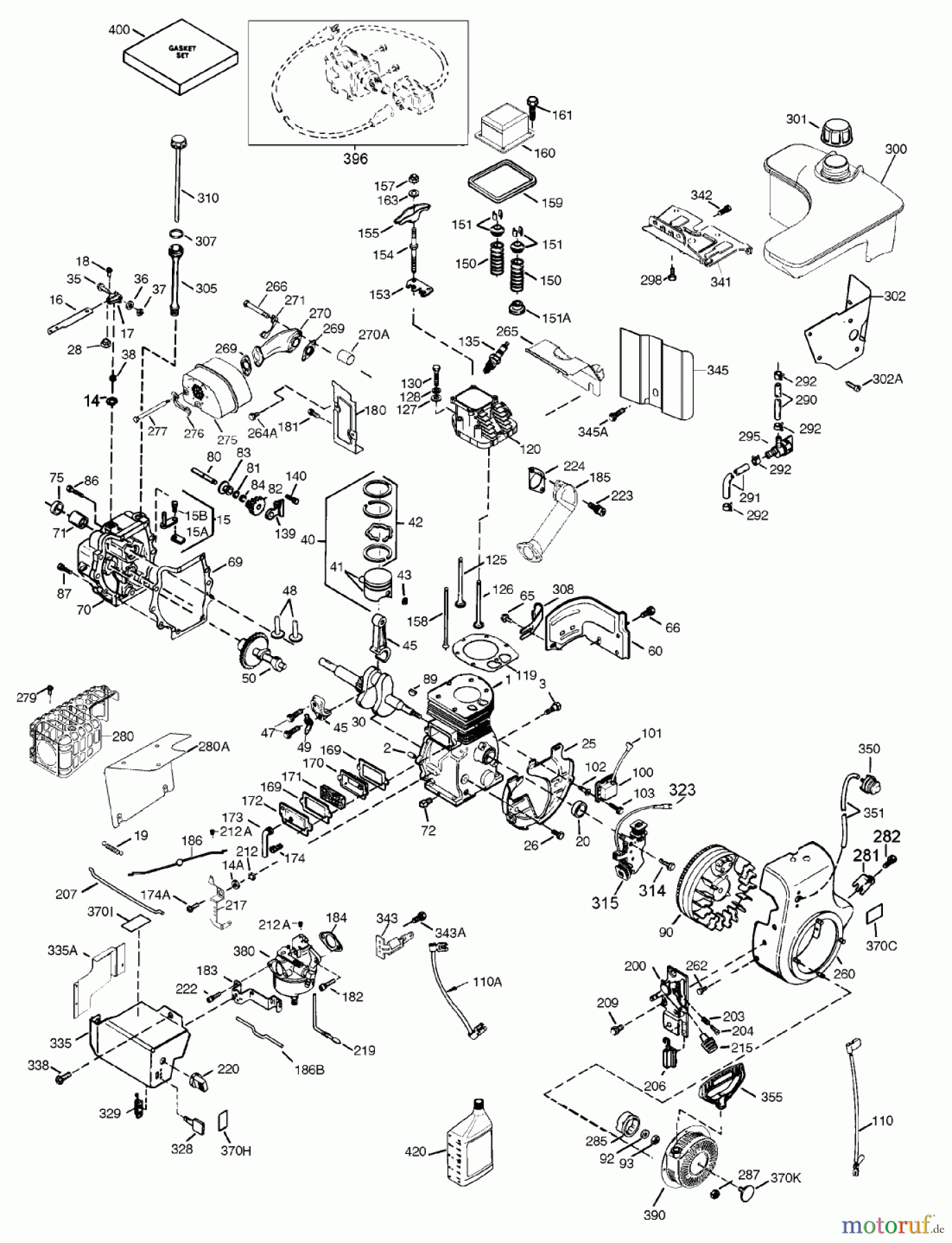 Toro Neu Snow Blowers/Snow Throwers Seite 1 38559 (1028) - Toro 1028 Power Shift Snowthrower, 2004 (240000001-240999999) TECUMSEH ENGINE ASSEMBLY MODEL NO. OHSK100-221607D