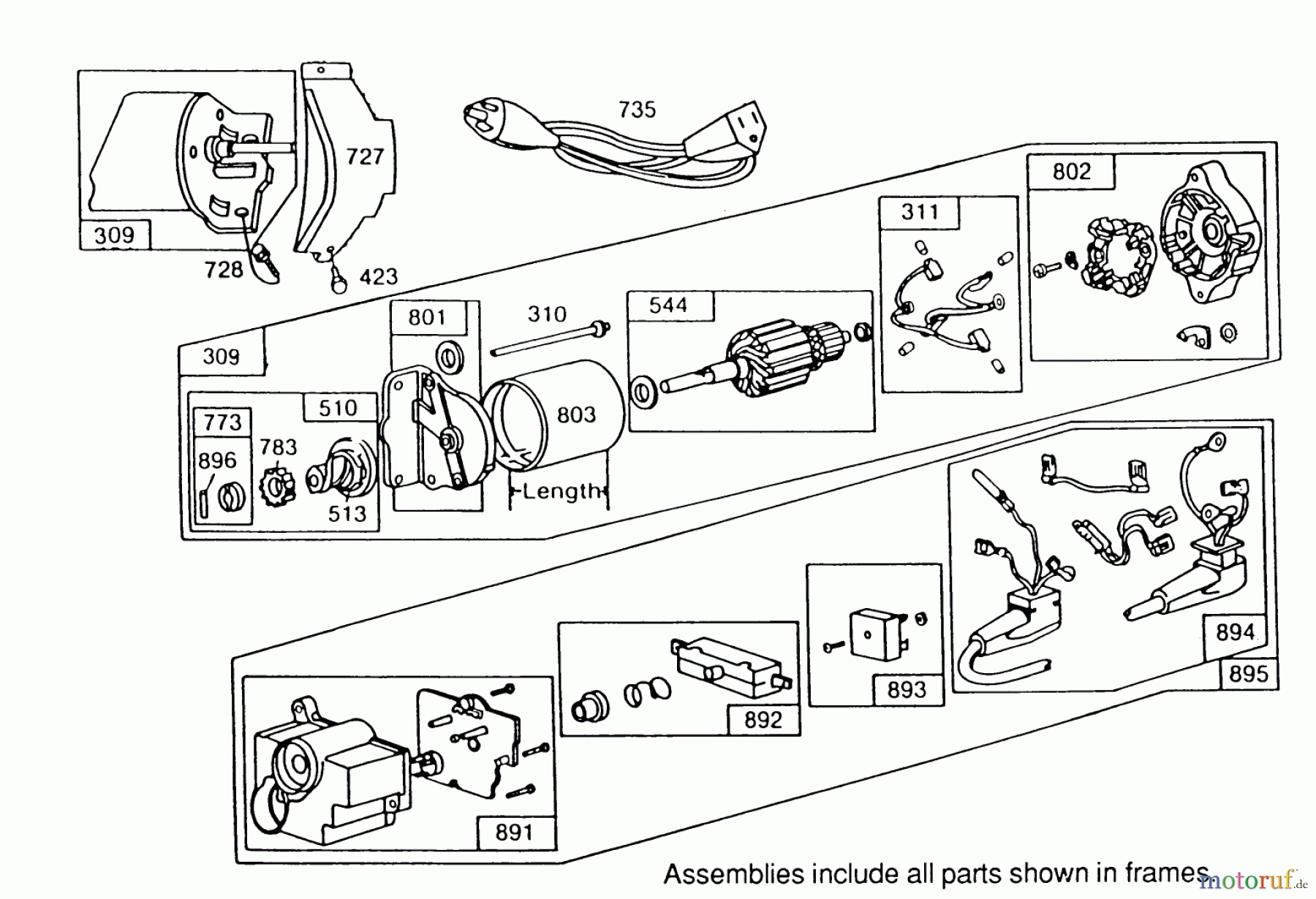 Toro Neu Snow Blowers/Snow Throwers Seite 1 38565 (1132) - Toro 1132 Power Shift Snowthrower, 1989 (9000001-9999999) 120V ELECTRIC STARTER MOTOR NO. 37-4630 (OPTIONAL)