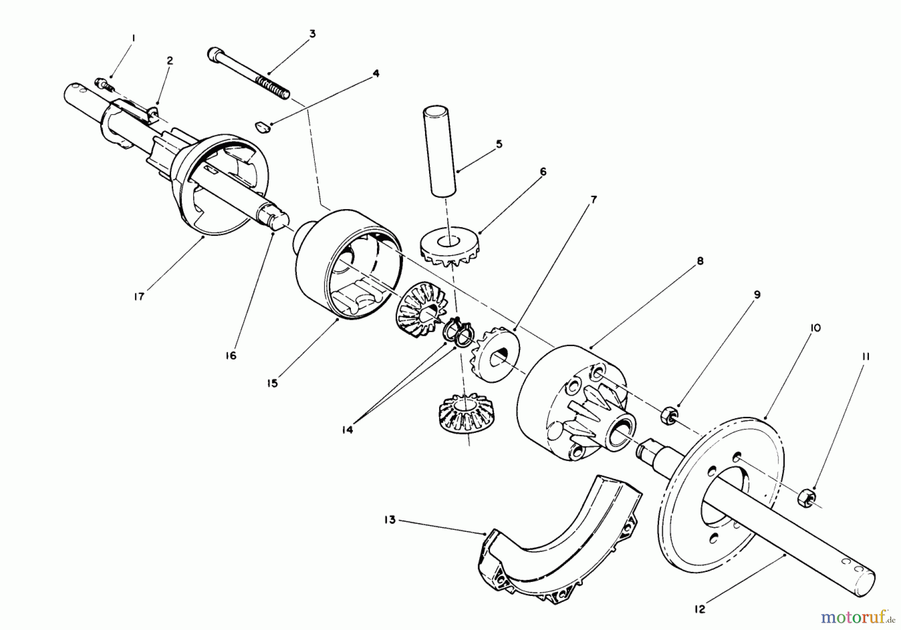  Toro Neu Snow Blowers/Snow Throwers Seite 1 38580 (1132) - Toro 1132 Power Shift Snowthrower, 1991 (1000001-1999999) DIFFERENTIAL KIT MODLE NO. 38038 (OPTIONAL)