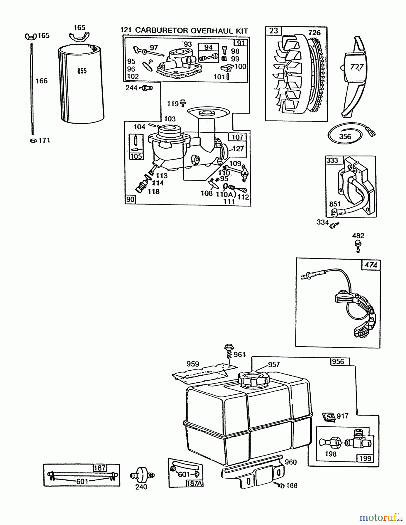  Toro Neu Snow Blowers/Snow Throwers Seite 1 38580 (1132) - Toro 1132 Power Shift Snowthrower, 1991 (1000001-1999999) ENGINE BRIGGS & STRATTON MODEL 252416 TYPE 0756-01 (MODEL NO. 38580 ONLY)