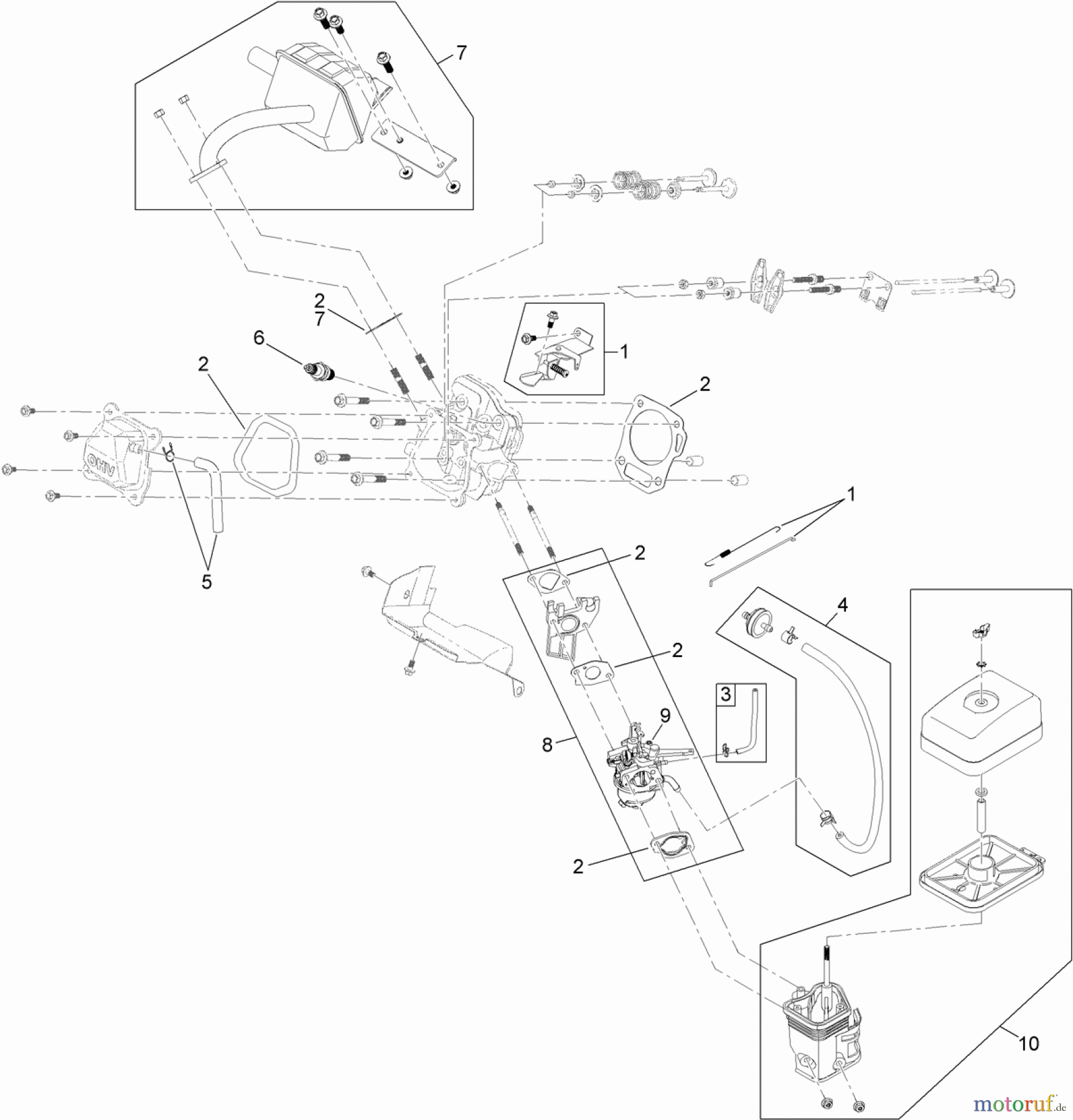 Toro Neu Snow Blowers/Snow Throwers Seite 1 38567 (6053 R) - Toro CCR 6053 R Quick Clear Snowthrower, 2013 (SN 313000001-313001999) ENGINE ASSEMBLY NO. 1