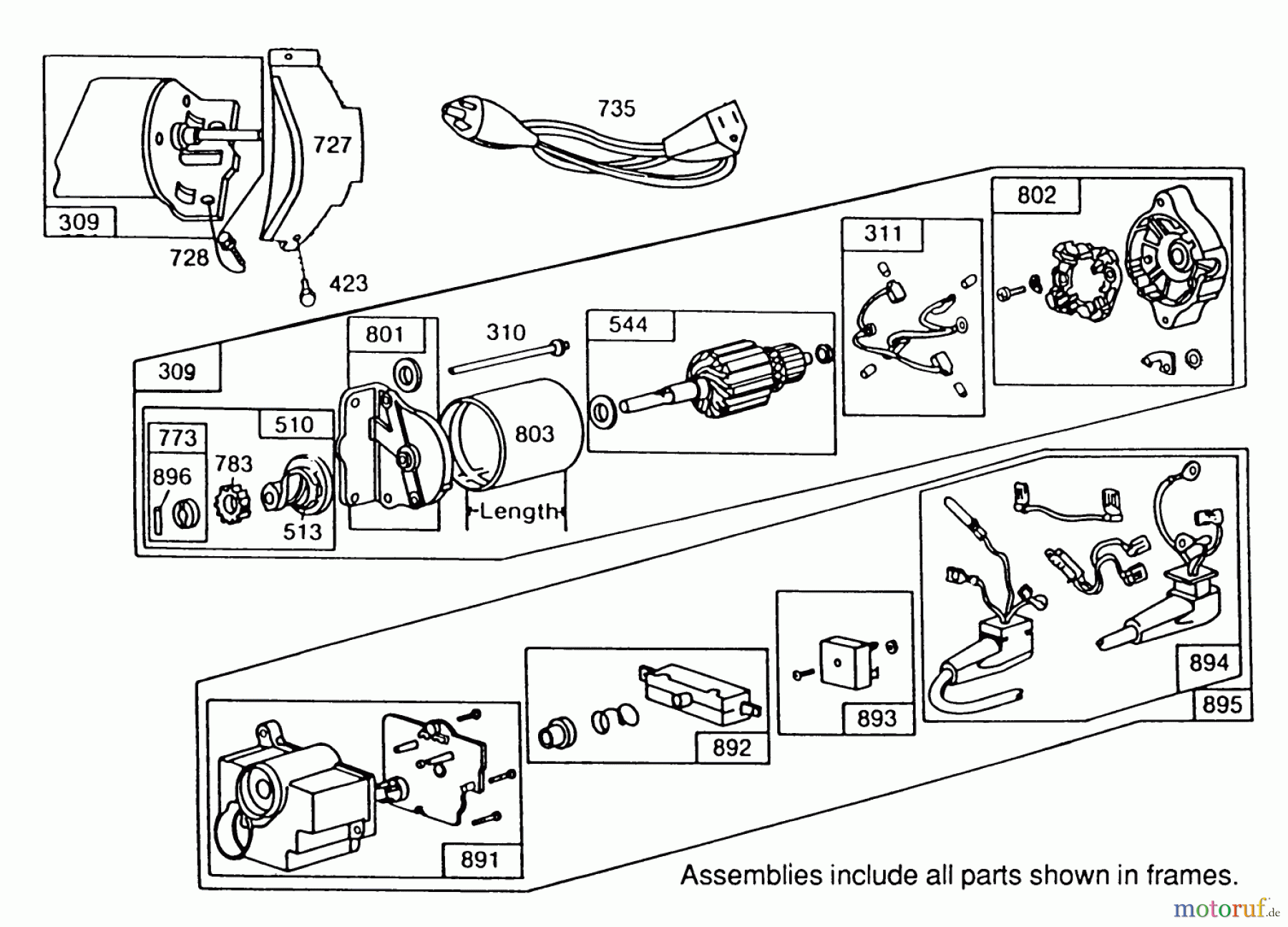 Toro Neu Snow Blowers/Snow Throwers Seite 1 38570 (828) - Toro 828 Power Shift Snowthrower, 1990 (0000001-0999999) 120V ELECTRIC STARTER MOTOR NO. 37-4630 (OPTIONAL)
