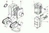 Toro 58435 - 3.5 hp Edger, 1985 (5000001-5999999) Ersatzteile AIR CLEANER & MUFFLER ASSEMBLY