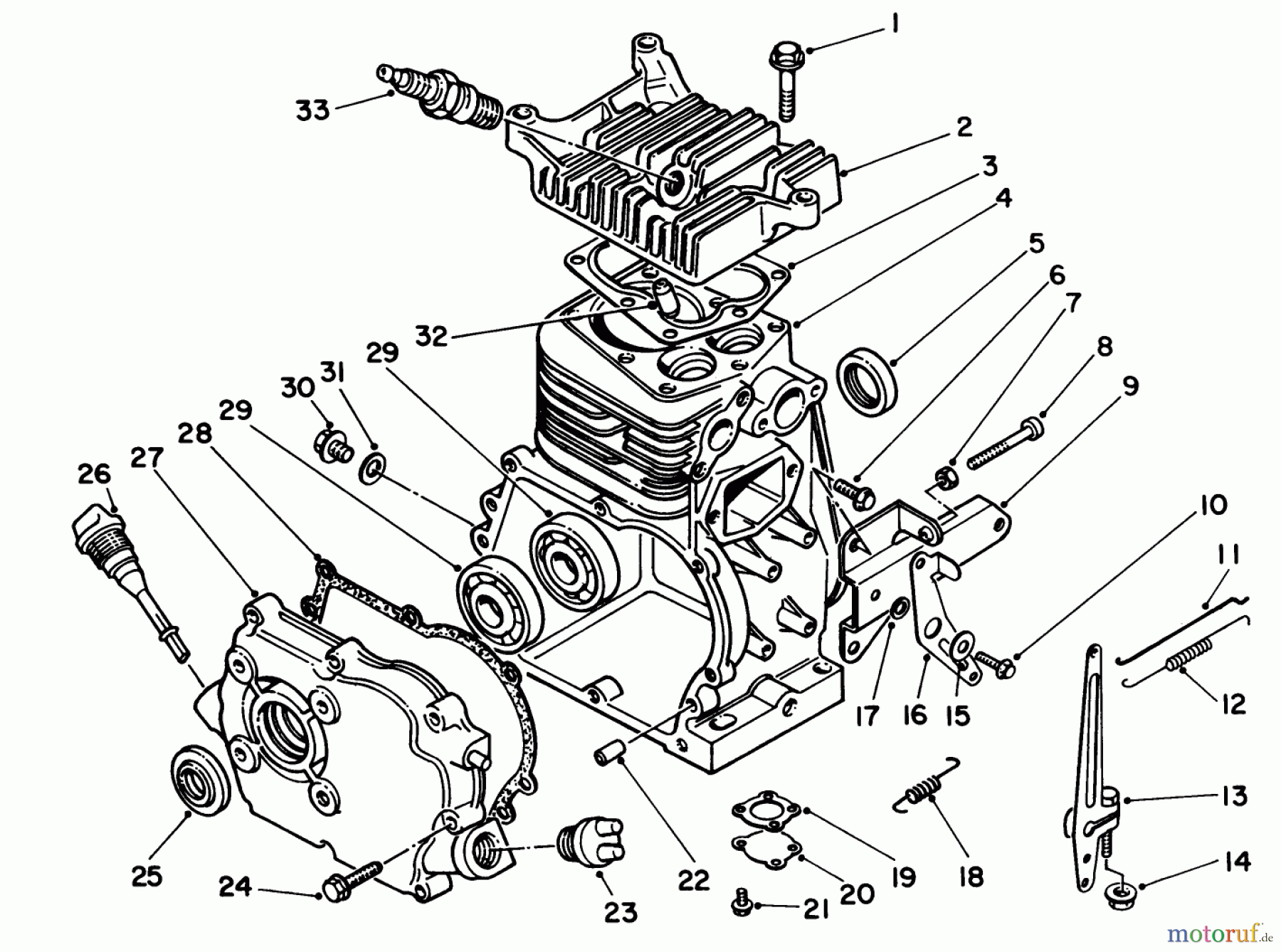 Toro Neu Edgers 58435 - Toro 3.5 hp Edger, 1985 (5000001-5999999) CRANKCASE ASSEMBLY