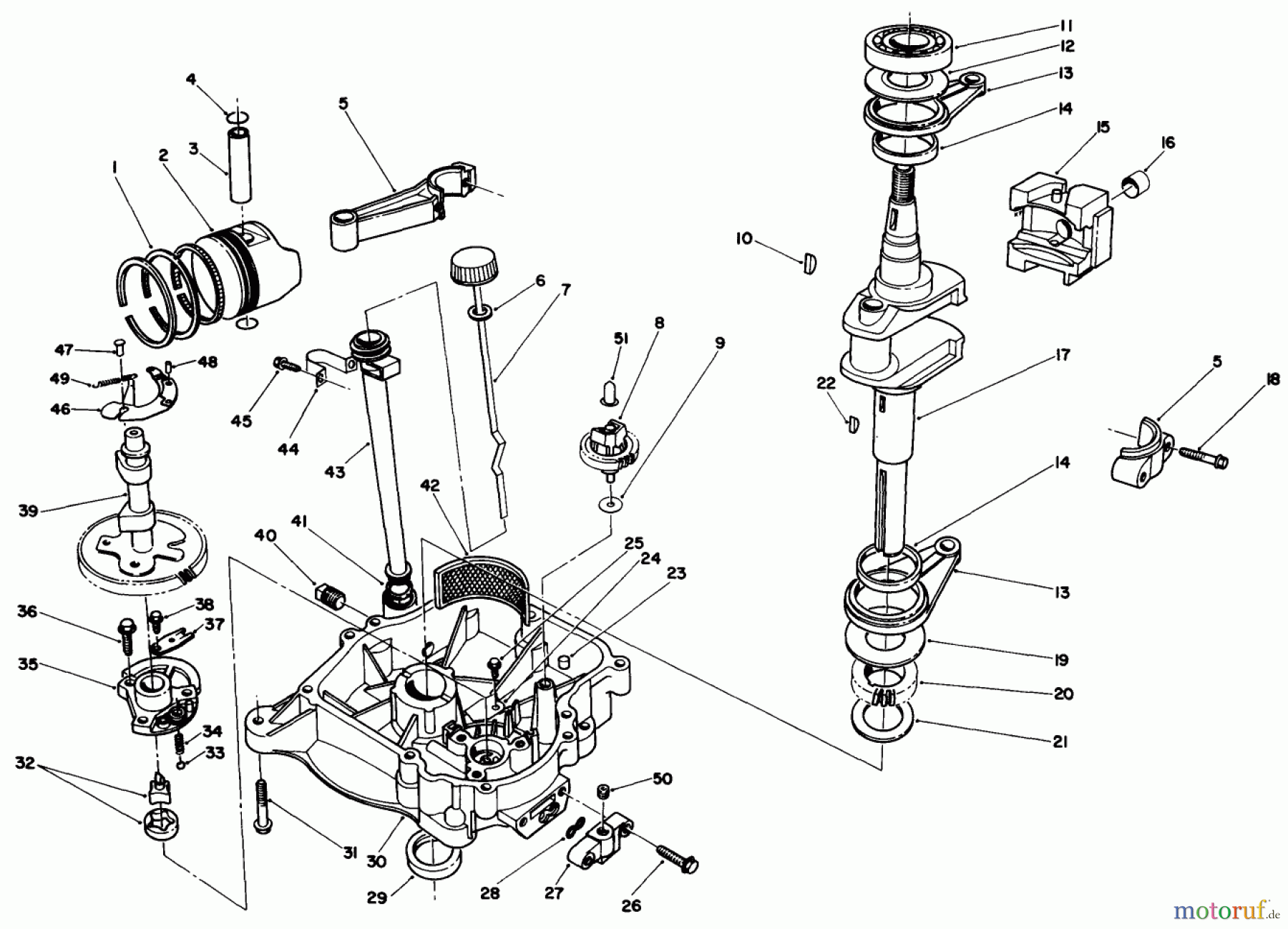  Toro Neu Engines 55-7800 - Toro Replacement Engine, (Kawasaki) CRANKCASE ASSEMBLY (KAWASAKI MODEL FB460V TYPE DS08)