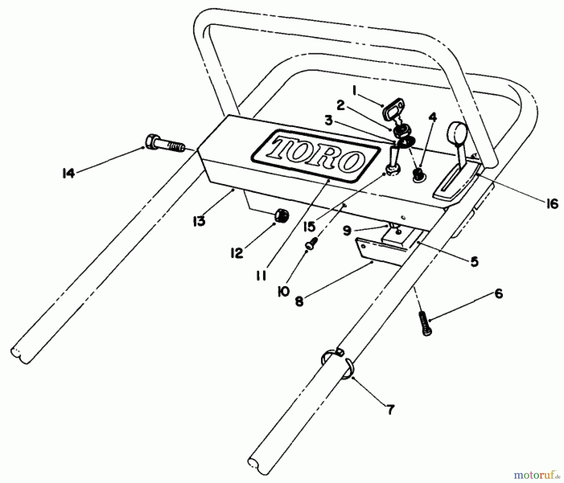  Toro Neu Engines 55-7800 - Toro Replacement Engine, (Kawasaki) HANDLE ASSEMBLY
