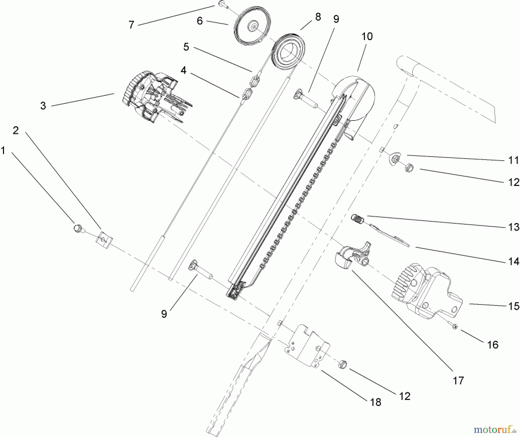 Toro Neu Snow Blowers/Snow Throwers Seite 1 38577 (6053) - Toro CCR 6053 Quick Clear Snowthrower, 2008 (280000001-280999999) QUICK TURN ASSEMBLY