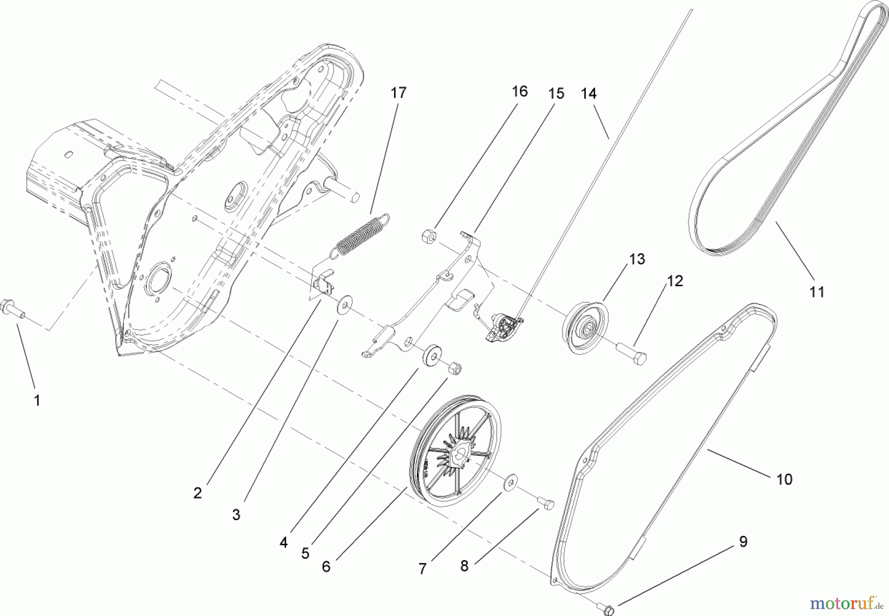 Toro Neu Snow Blowers/Snow Throwers Seite 1 38577 (6053) - Toro CCR 6053 Quick Clear Snowthrower, 2008 (280000001-280999999) ROTOR DRIVE ASSEMBLY