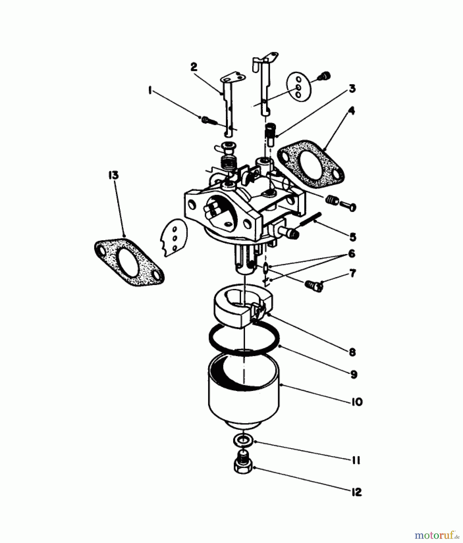 Toro Neu Engines 59255 - Toro Replacement Engine, 2-Cycle (Zone Start), 1984 (4000001-4999999) CARBURETOR ASSEMBLY
