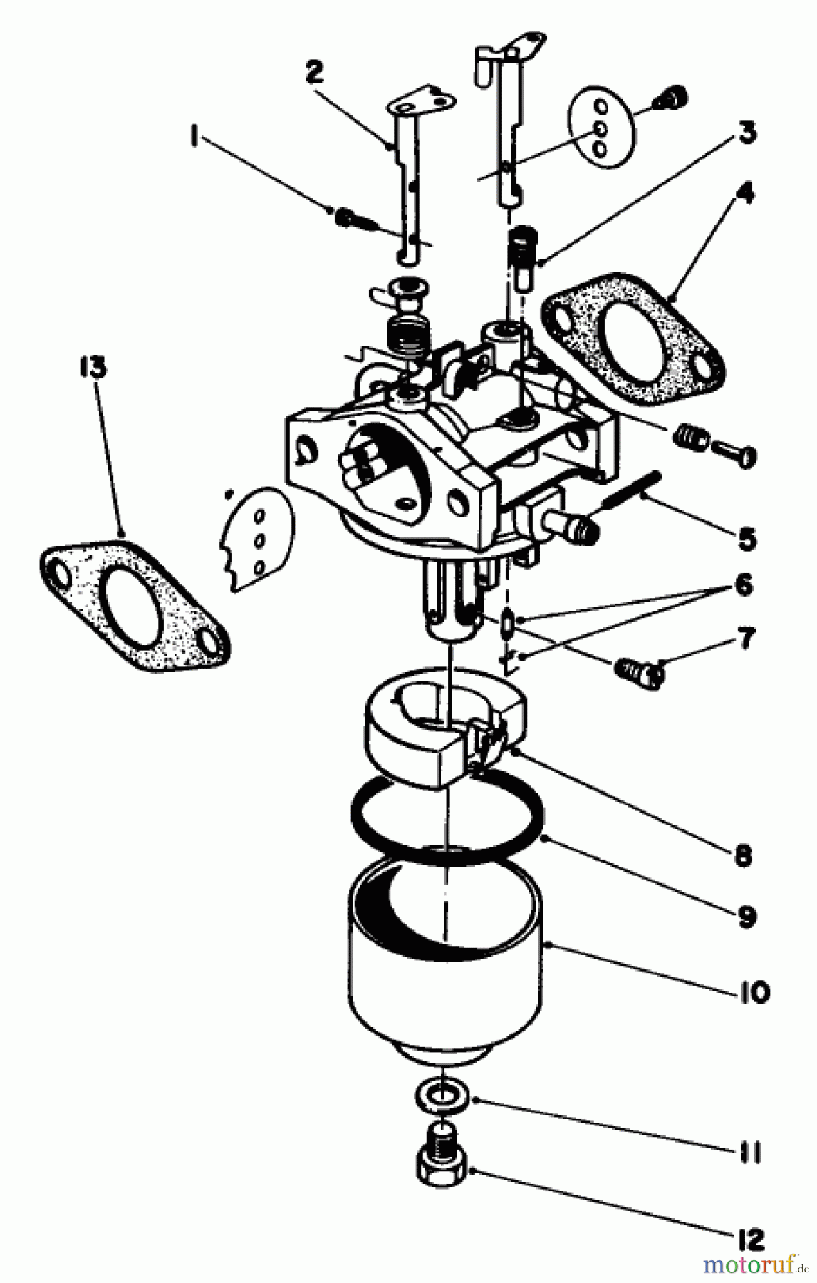 Toro Neu Engines 59260 - Toro Replacement Engine, 2-Cycle, 1984 (400001-499999) CARBURETOR ASSEMBLY