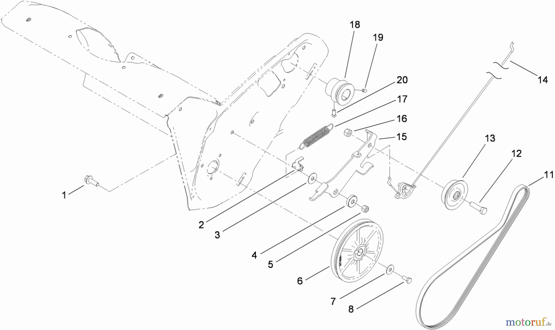  Toro Neu Snow Blowers/Snow Throwers Seite 1 38584 - Toro Power Clear Snowthrower, 2010 (310000001-310999999) ROTOR DRIVE ASSEMBLY