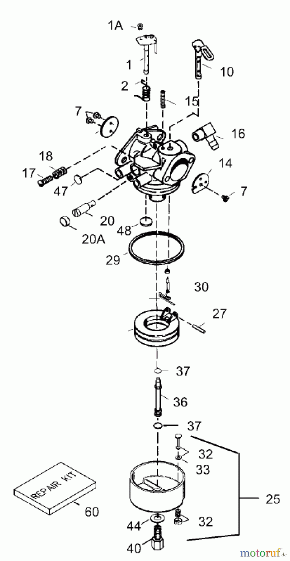 Toro Neu Snow Blowers/Snow Throwers Seite 1 38592 (1332) - Toro 1332 Power Shift Snowthrower, 2004 (240000001-240999999) CARBURETOR PART NO. 640105