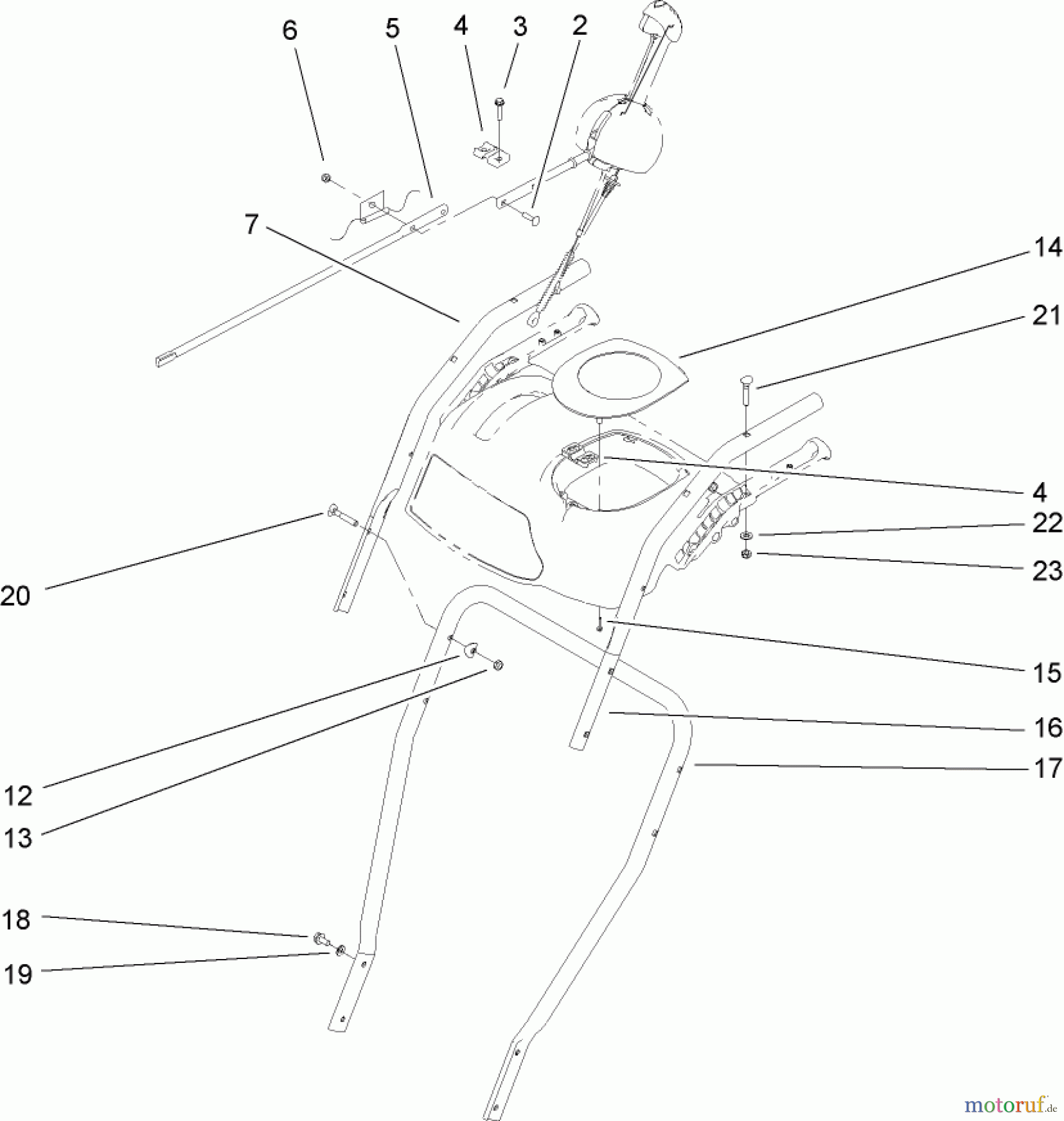  Toro Neu Snow Blowers/Snow Throwers Seite 1 38595 (6000) - Toro Power Max 6000 Snowthrower, 2006 (260000001-260999999) HANDLE AND CONTROL ASSEMBLY