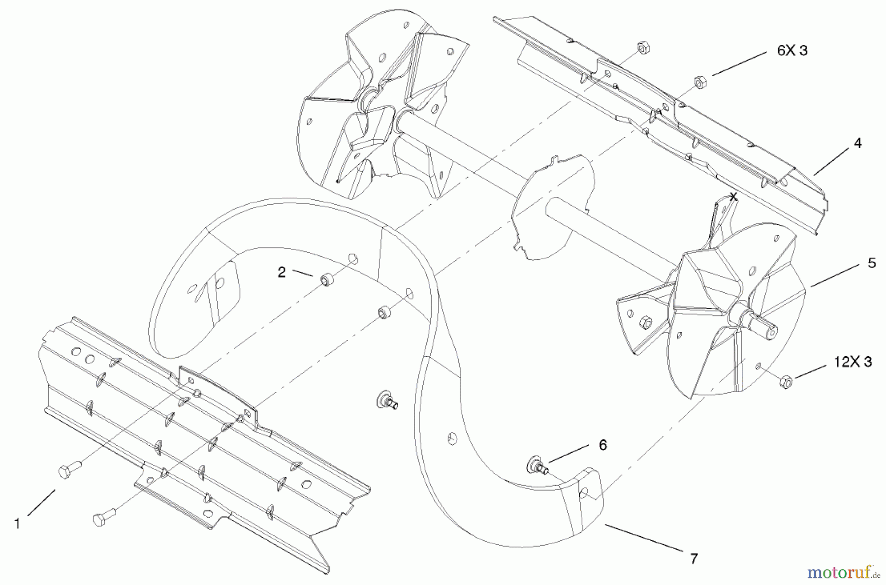  Toro Neu Snow Blowers/Snow Throwers Seite 1 38602 - Toro Snow Commander Snowthrower, 2001 (210000001-210999999) IMPELLER ASSEMBLY