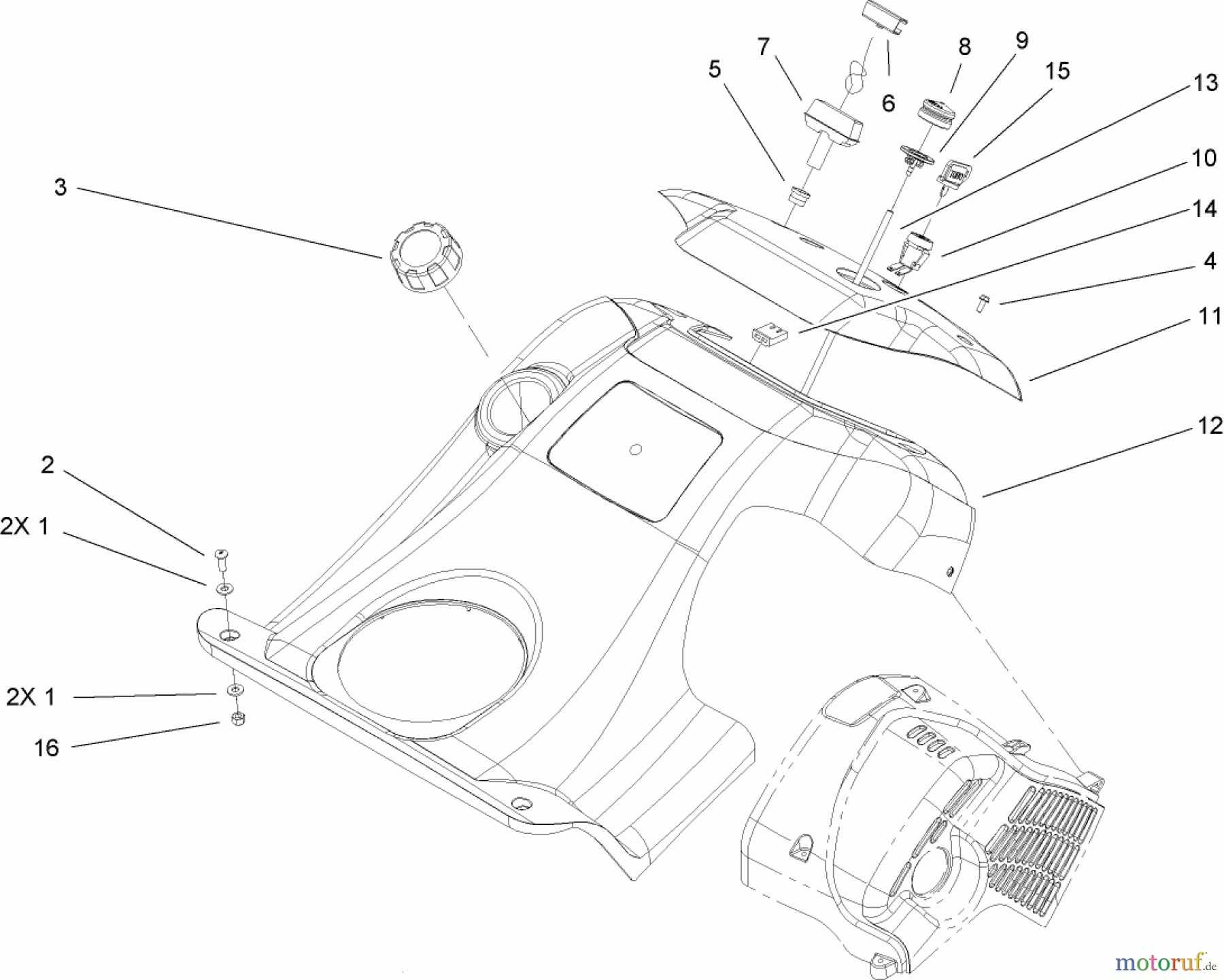  Toro Neu Snow Blowers/Snow Throwers Seite 1 38600 - Toro Snow Commander Snowthrower, 2007 (270000001-270999999) SHROUD, CONTROL PANEL AND MUFFLER SHIELD ASSEMBLY