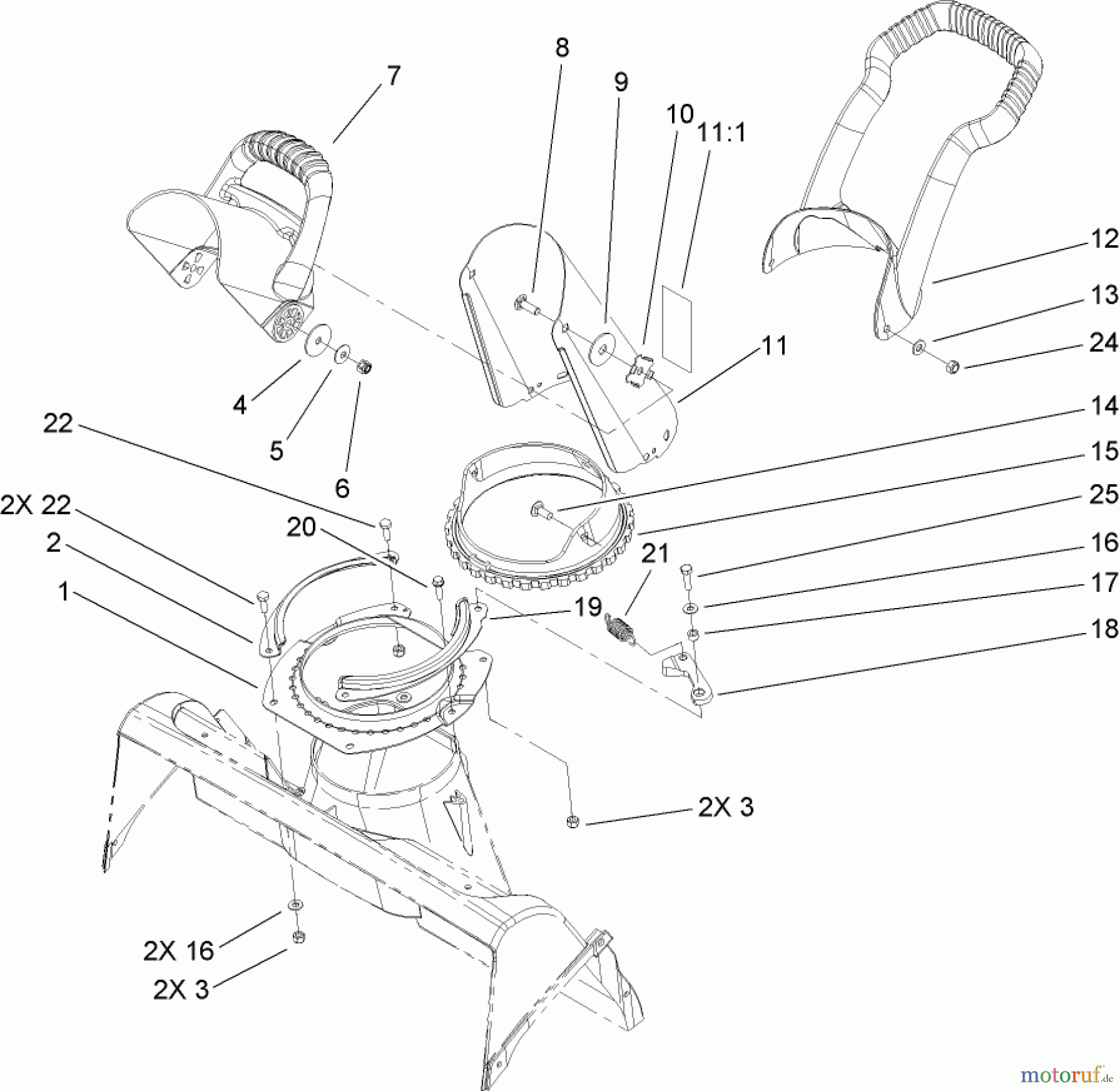 Toro Neu Snow Blowers/Snow Throwers Seite 2 38602 - Toro Snow Commander Snowthrower, 2008 (280000001-280999999) CHUTE ASSEMBLY