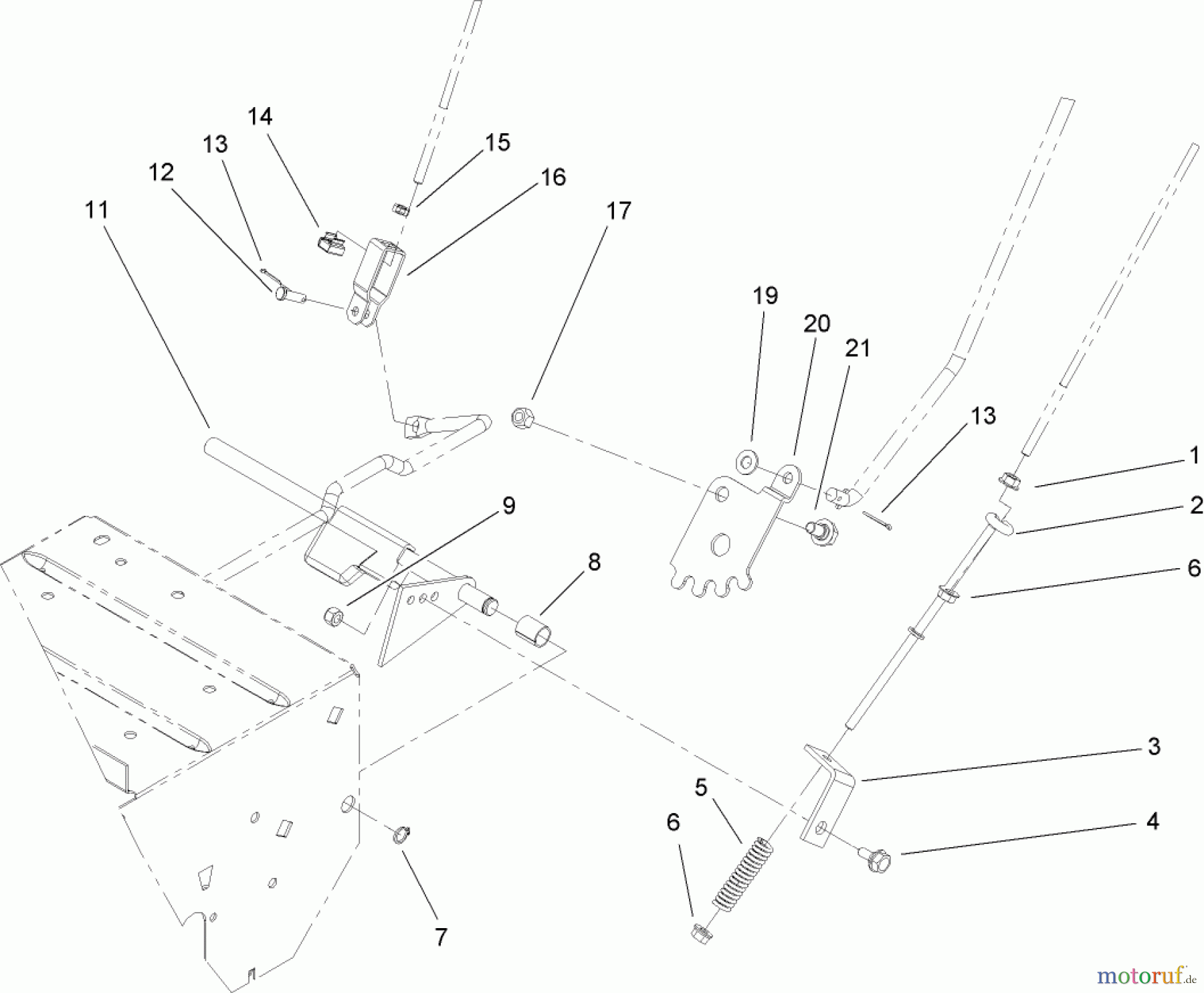  Toro Neu Snow Blowers/Snow Throwers Seite 2 38605 (522) - Toro 522 Power Throw Snowthrower, 2007 (270004505-270999999) CONTROL ASSEMBLY
