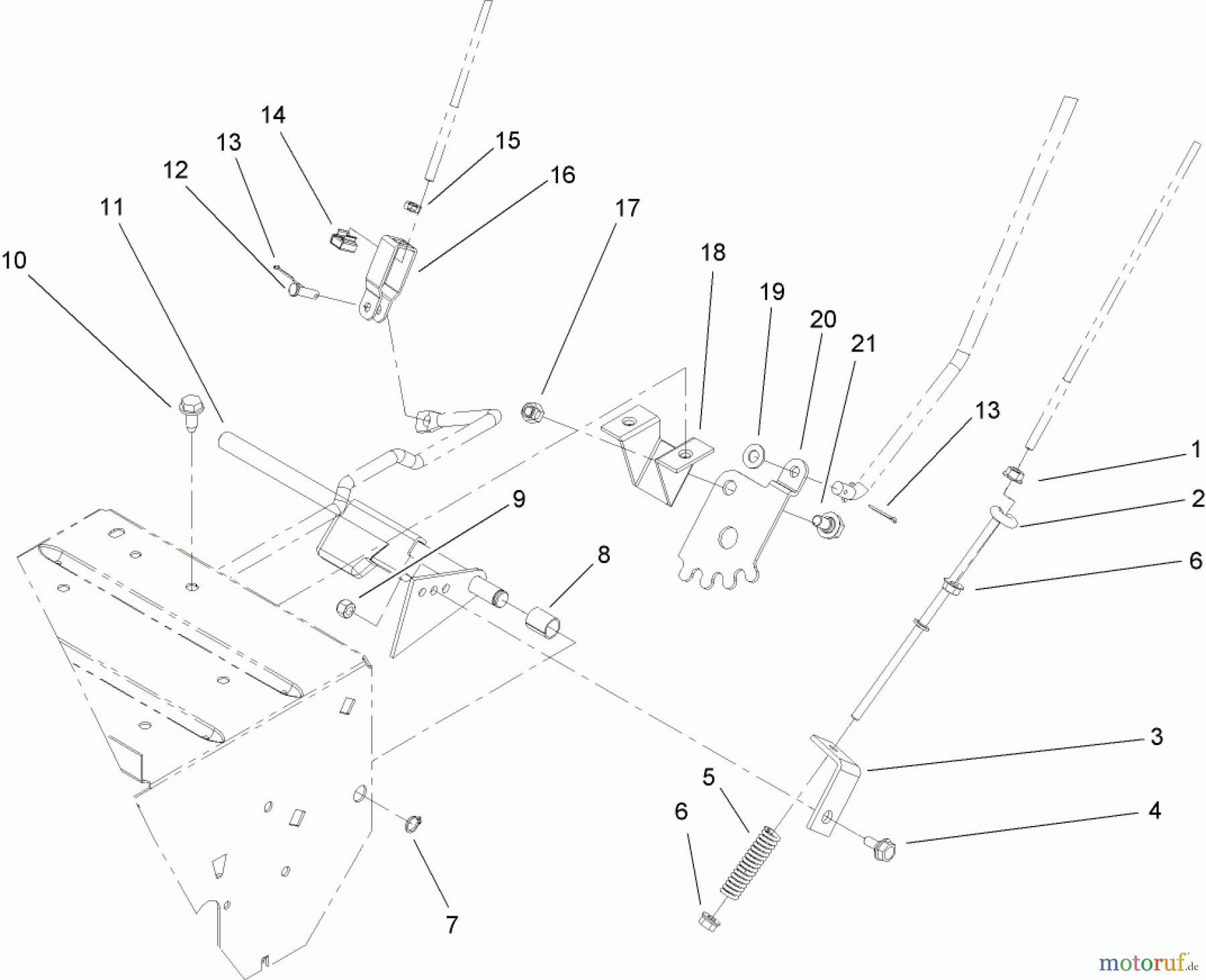  Toro Neu Snow Blowers/Snow Throwers Seite 2 38607 (622E) - Toro 622E Power Throw Snowthrower, 2008 (280000001-280999999) CONTROL ASSEMBLY